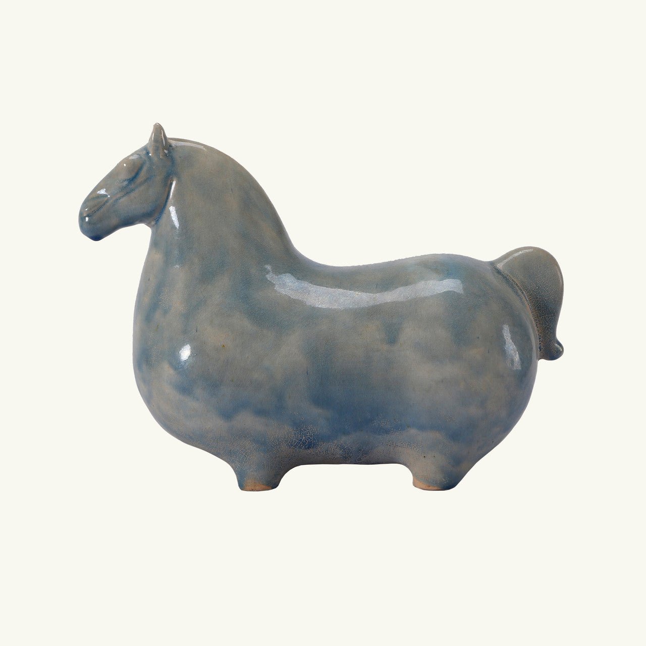 Lysora Glazed Horse Sculpture - Wisteria