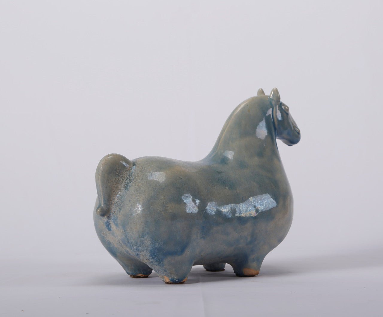 Lysora Glazed Horse Sculpture - Wisteria