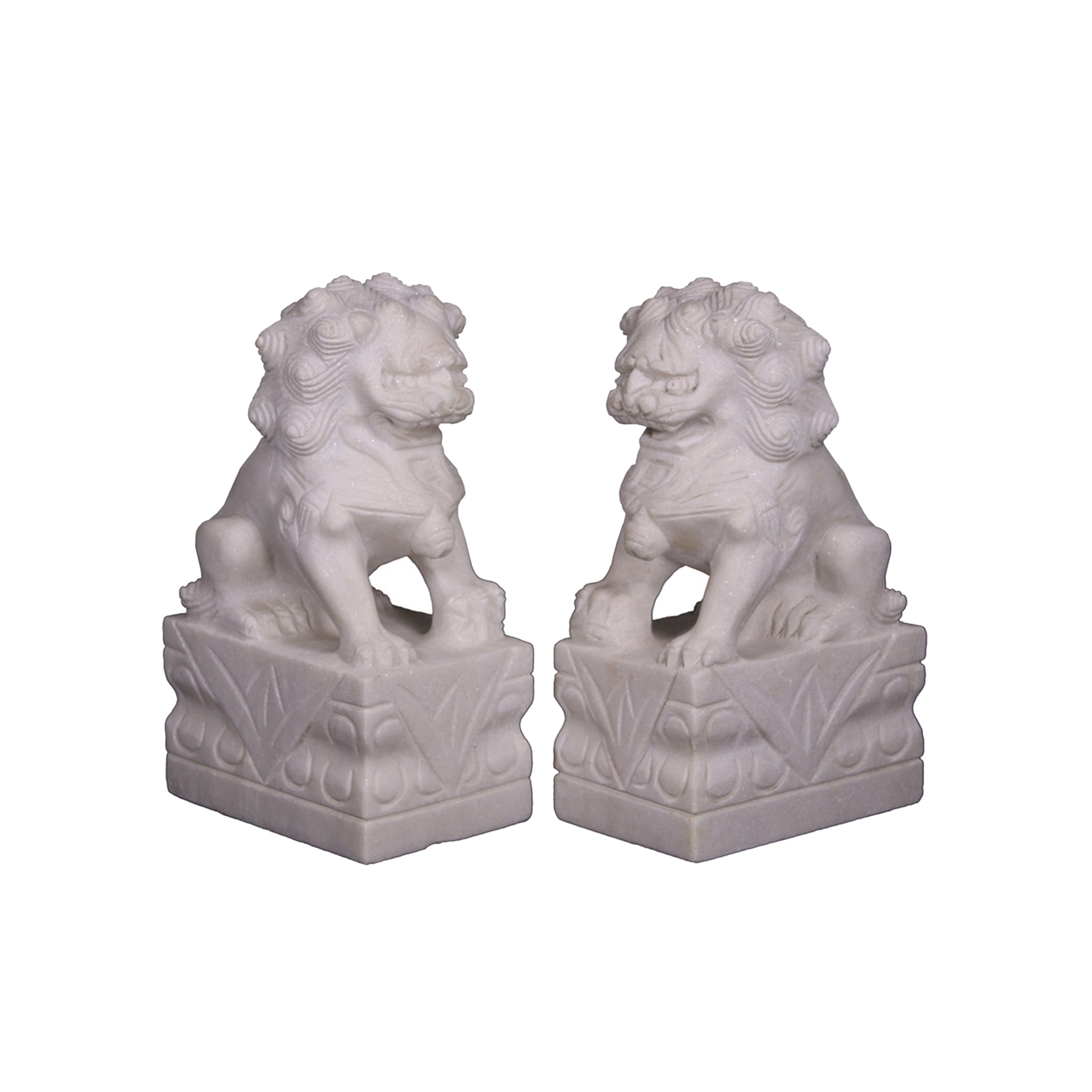 Zhenli Marble Guardian Lions - Wisteria