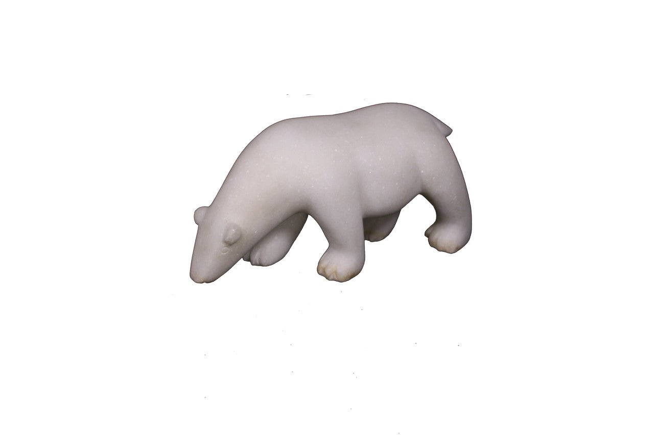 Svalin Marble Bear Sculpture - Wisteria