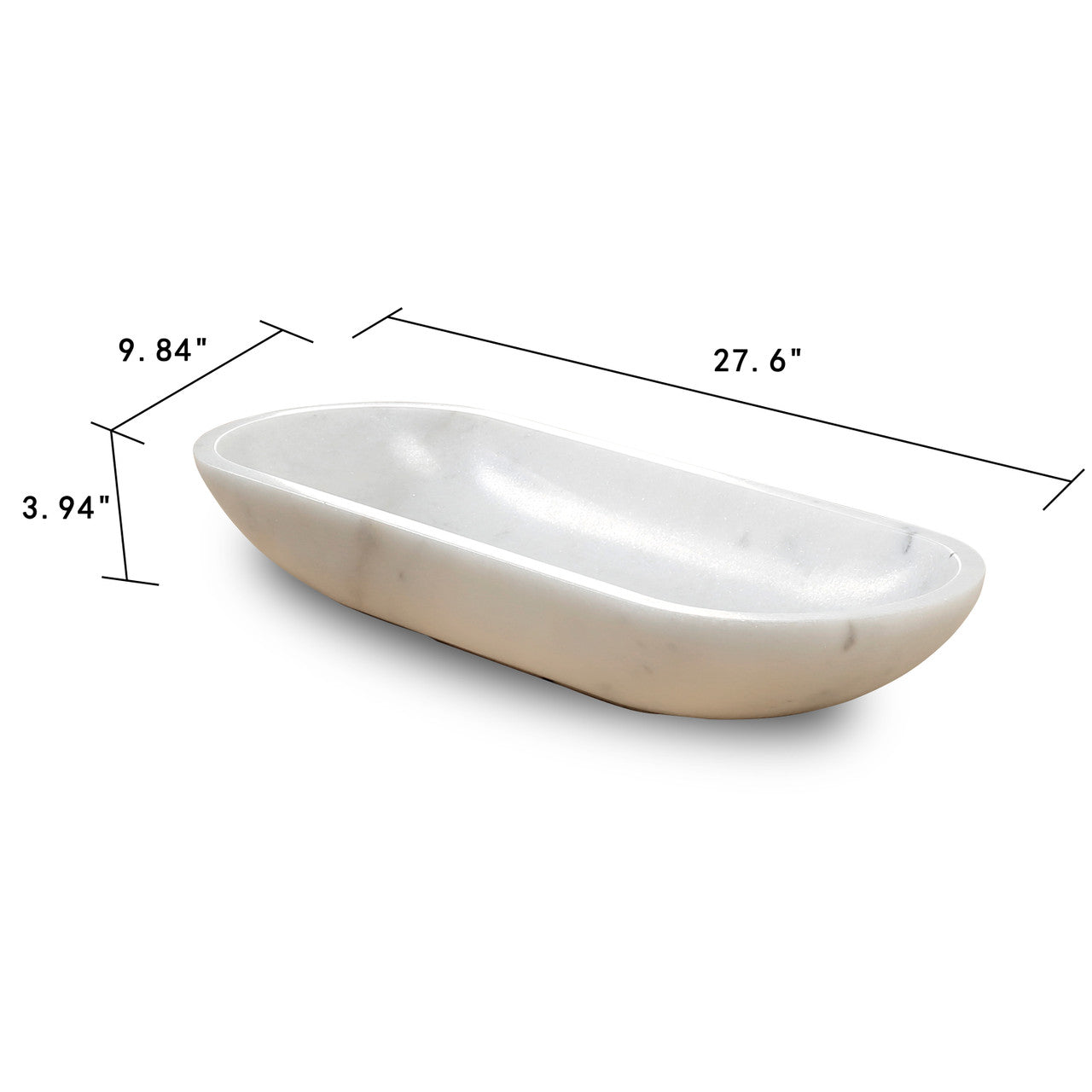 Valcorin Marble Oval Bowl