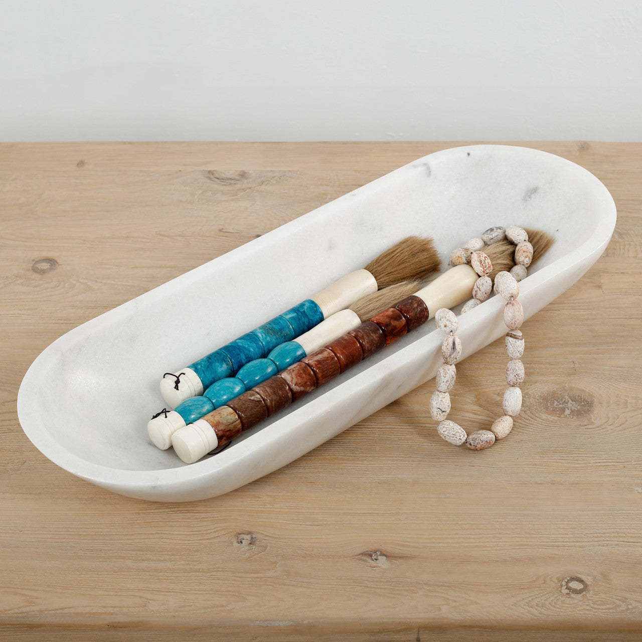 Valcorin Marble Oval Bowl