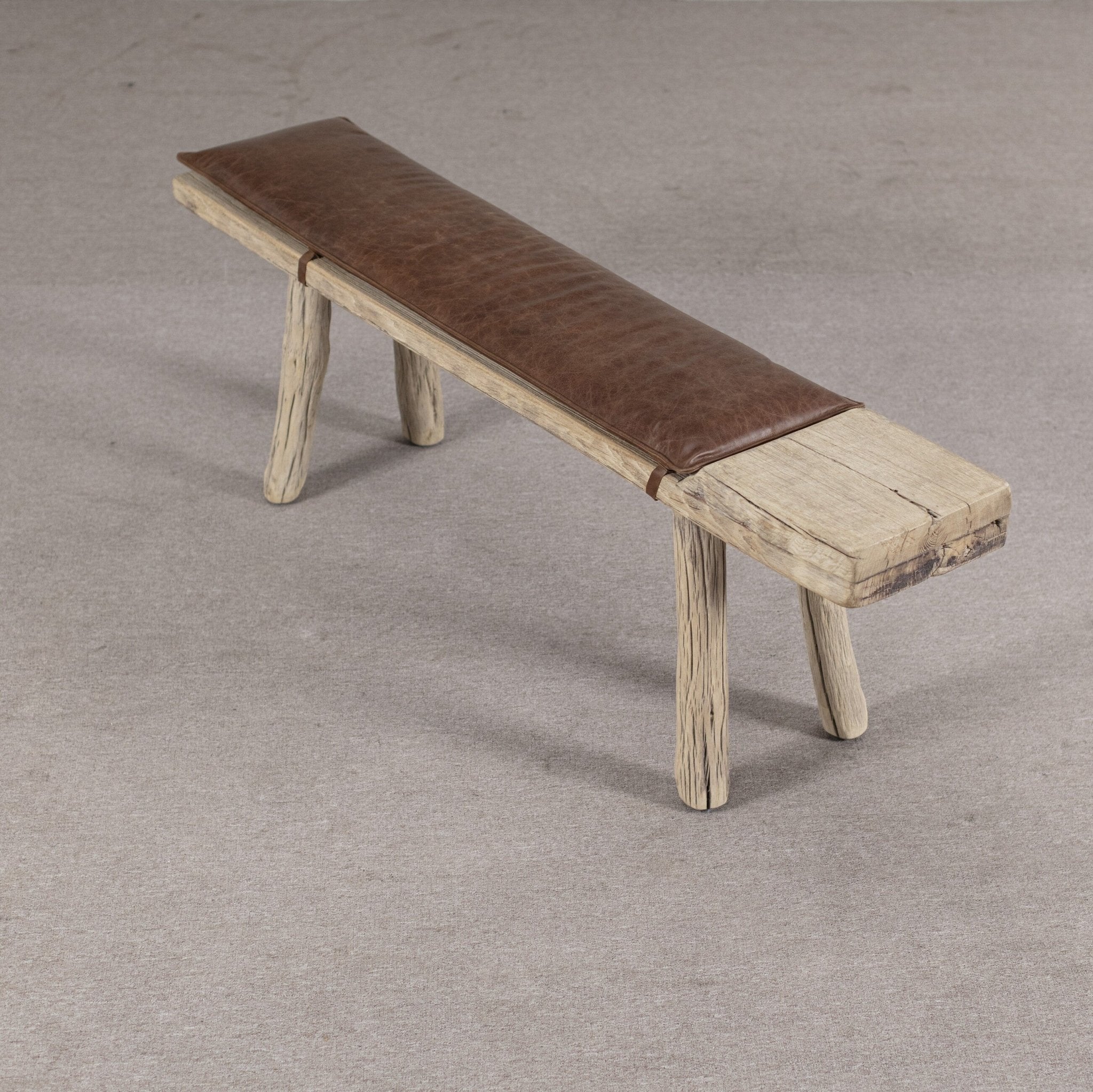 Khotan Leather Bench - Wisteria