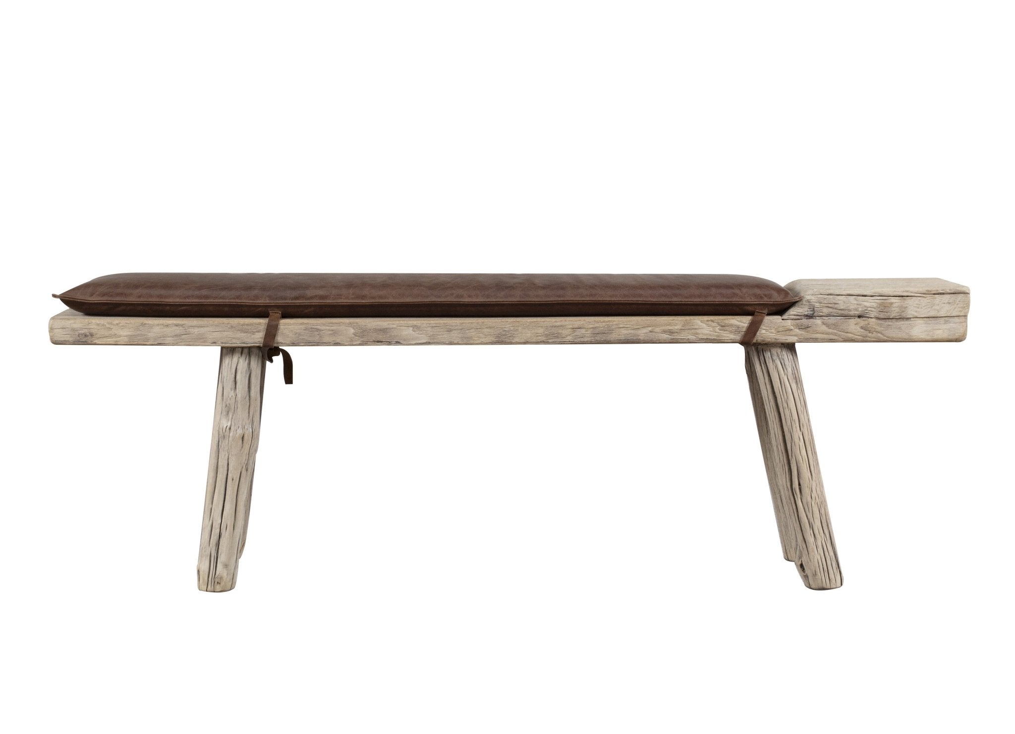 Khotan Leather Bench - Wisteria