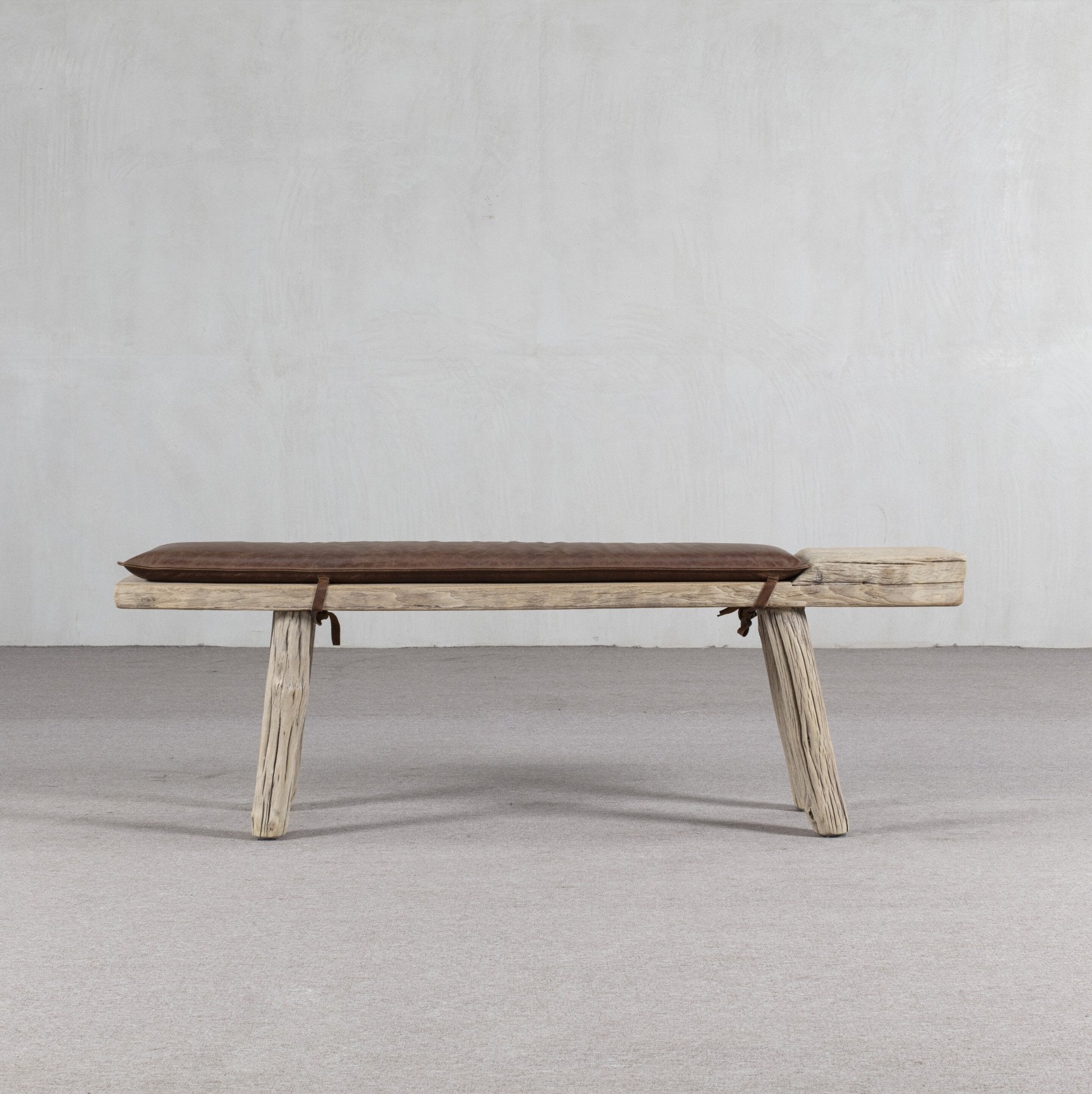 Khotan Leather Bench - Wisteria