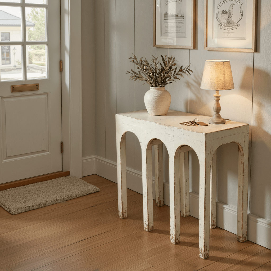 Derbent Arch Wood Console - Wisteria