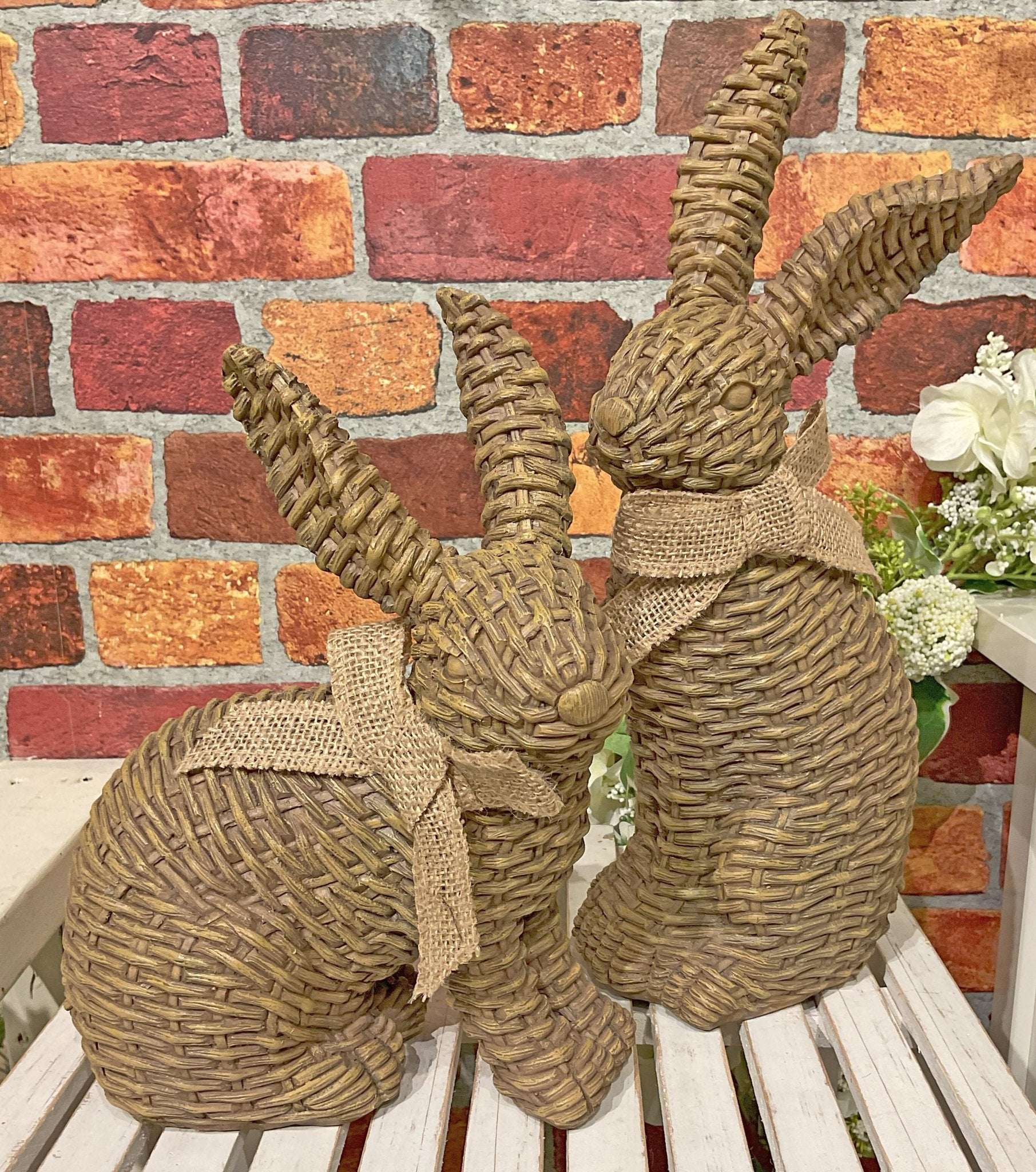 Eldrin Wicker Bunny Set - Wisteria