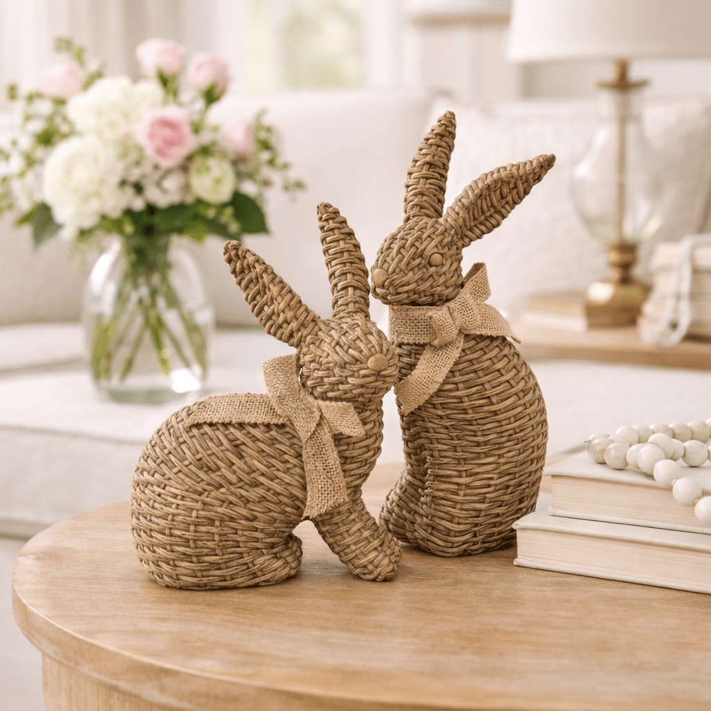 Eldrin Wicker Bunny Set - Wisteria