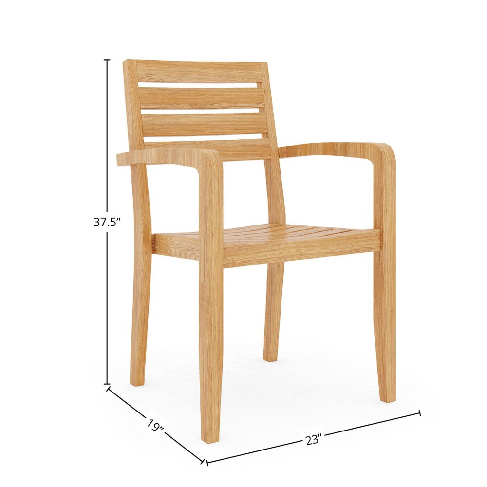 Orlena Teak Stacking Chair - Wisteria