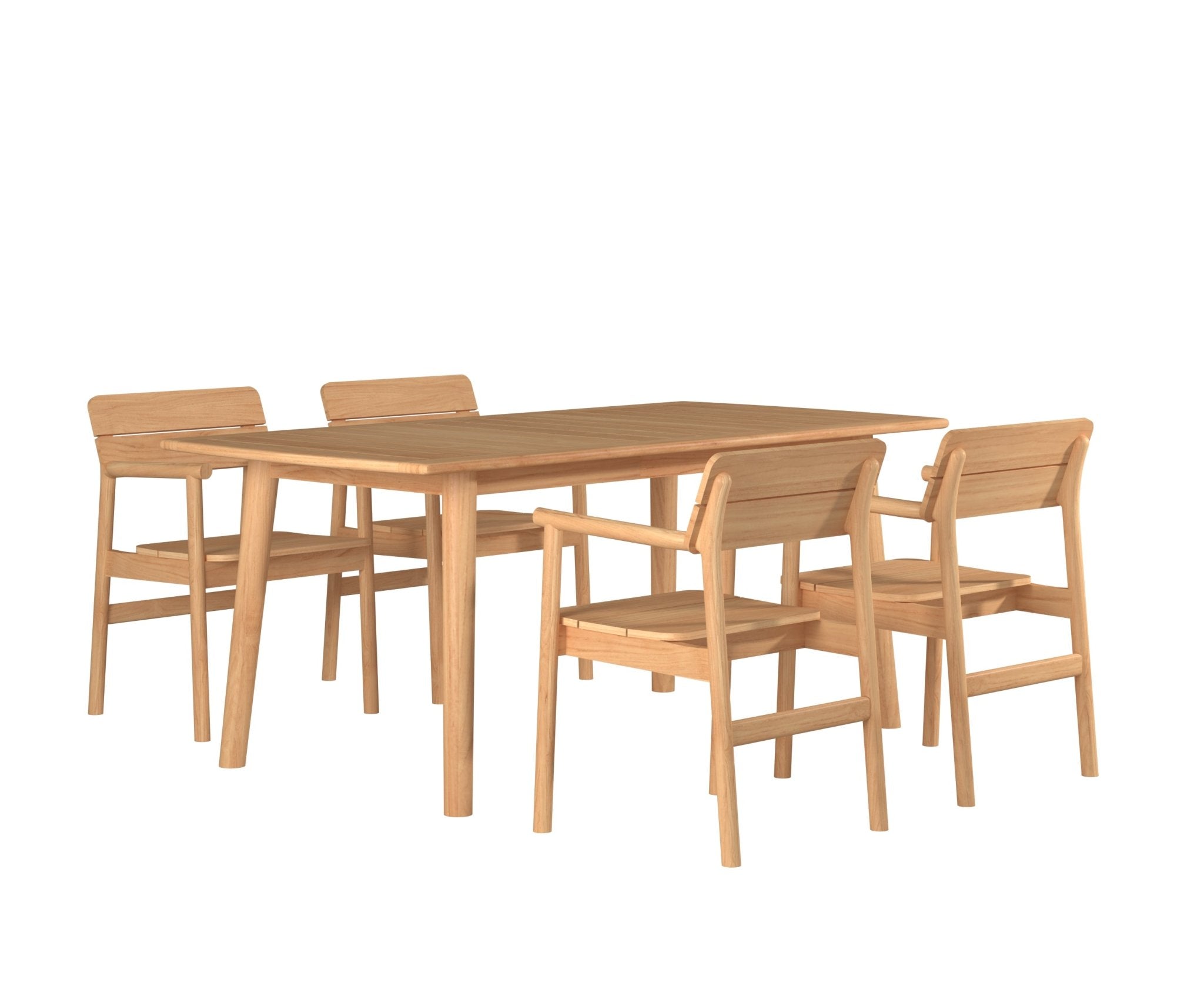 Navero Teak Stacking Chair - Wisteria