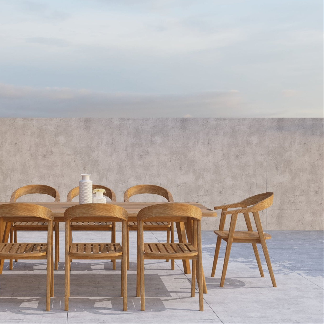 Arvella Teak Arm Chair - Wisteria