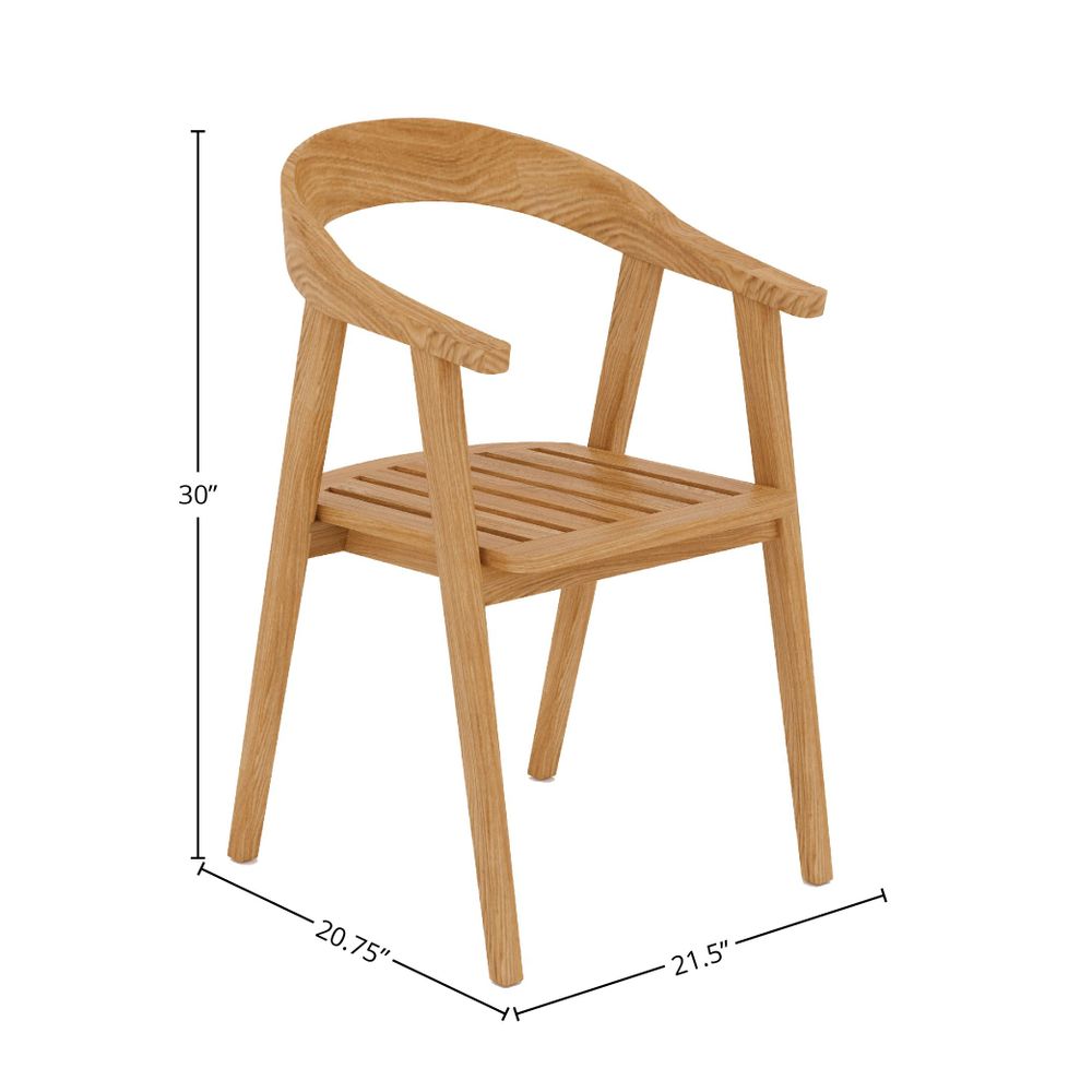 Arvella Teak Arm Chair - Wisteria