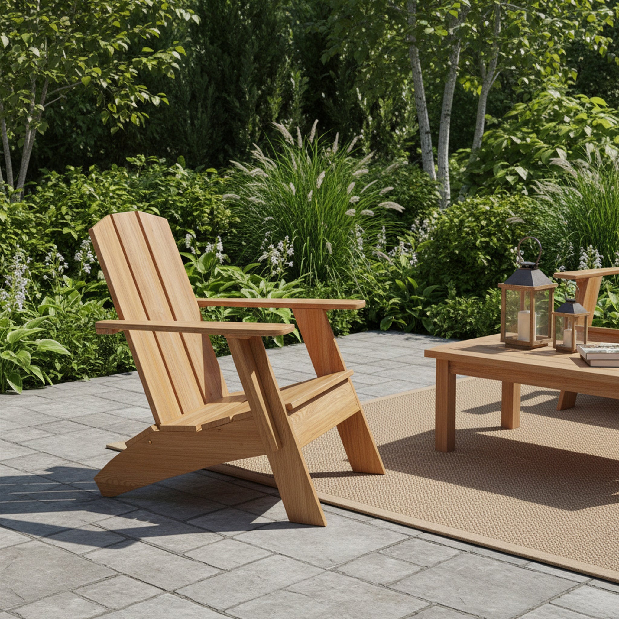 Solmere Teak Adirondack Chair - Wisteria