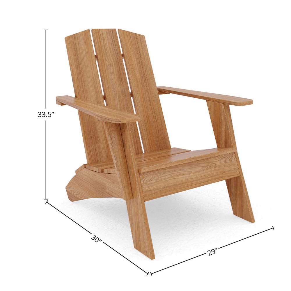 Solmere Teak Adirondack Chair - Wisteria