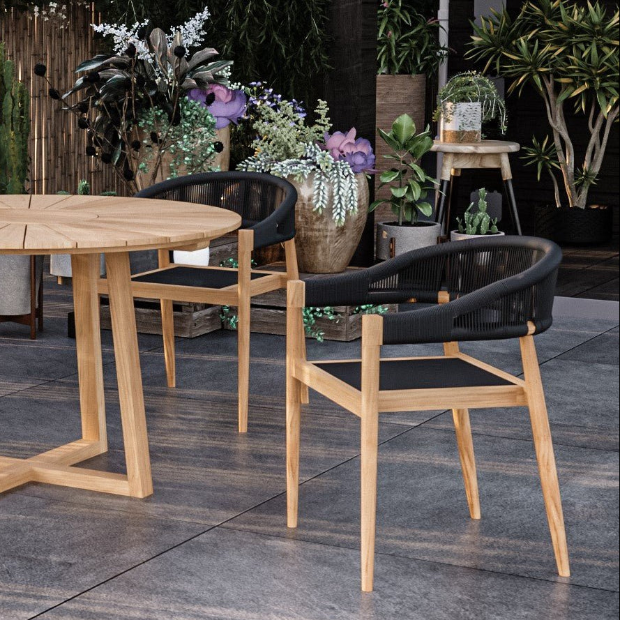 Marqen Teak Stacking Chair - Wisteria