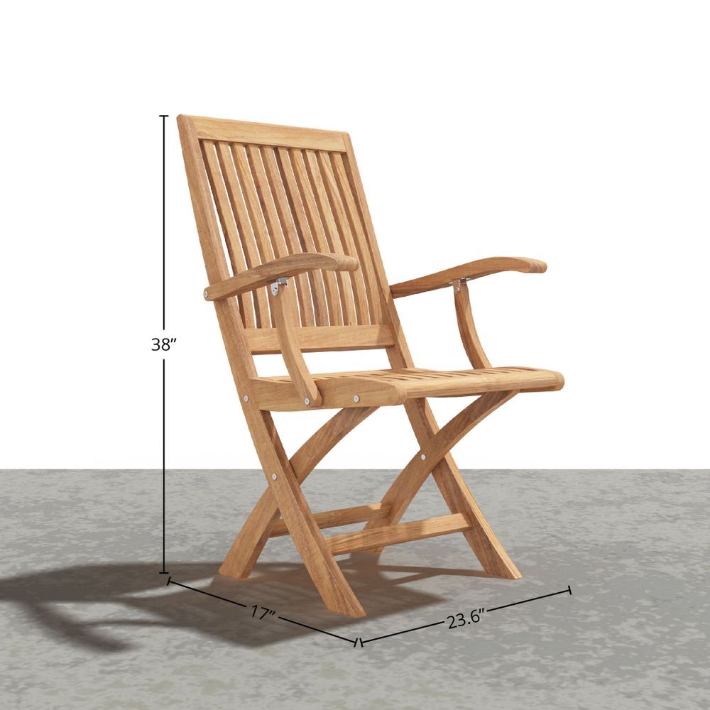 Bravik Teak Folding Chair - Wisteria