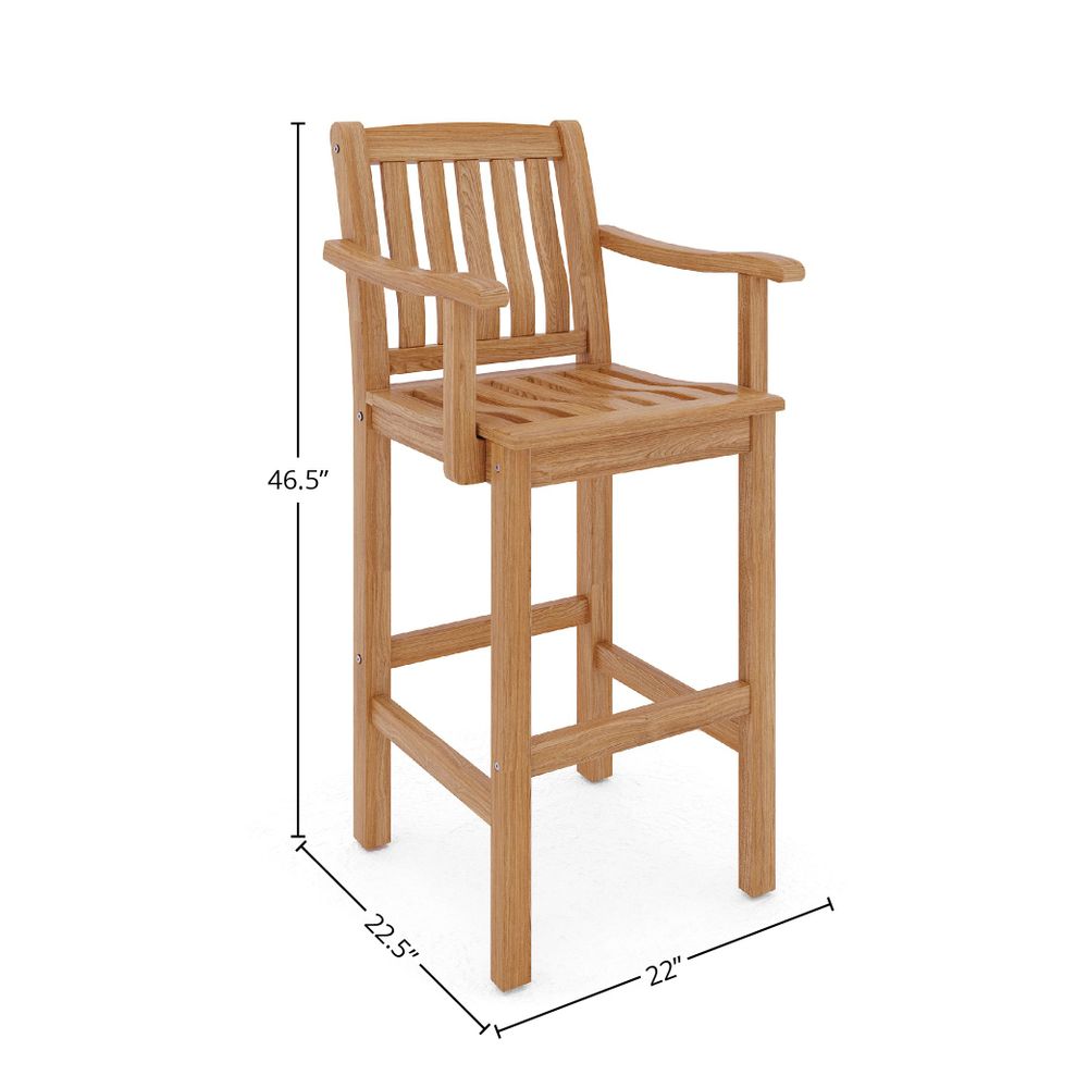 Larevo Teak Counter Chair - Wisteria