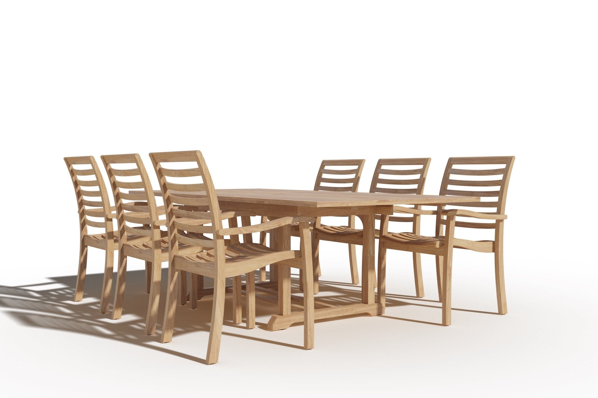 Calvero Teak Stacking Chair - Wisteria