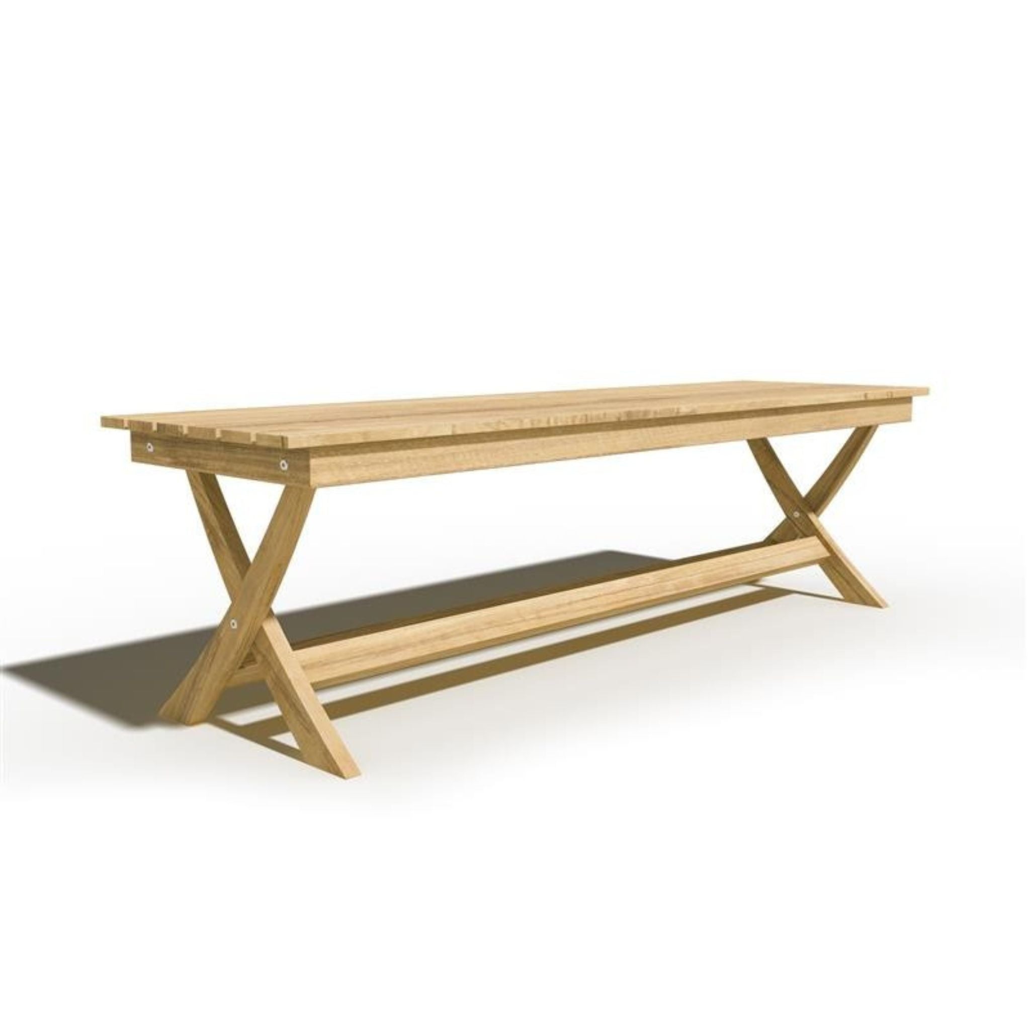 Varenne Teak Trestle Bench - Wisteria