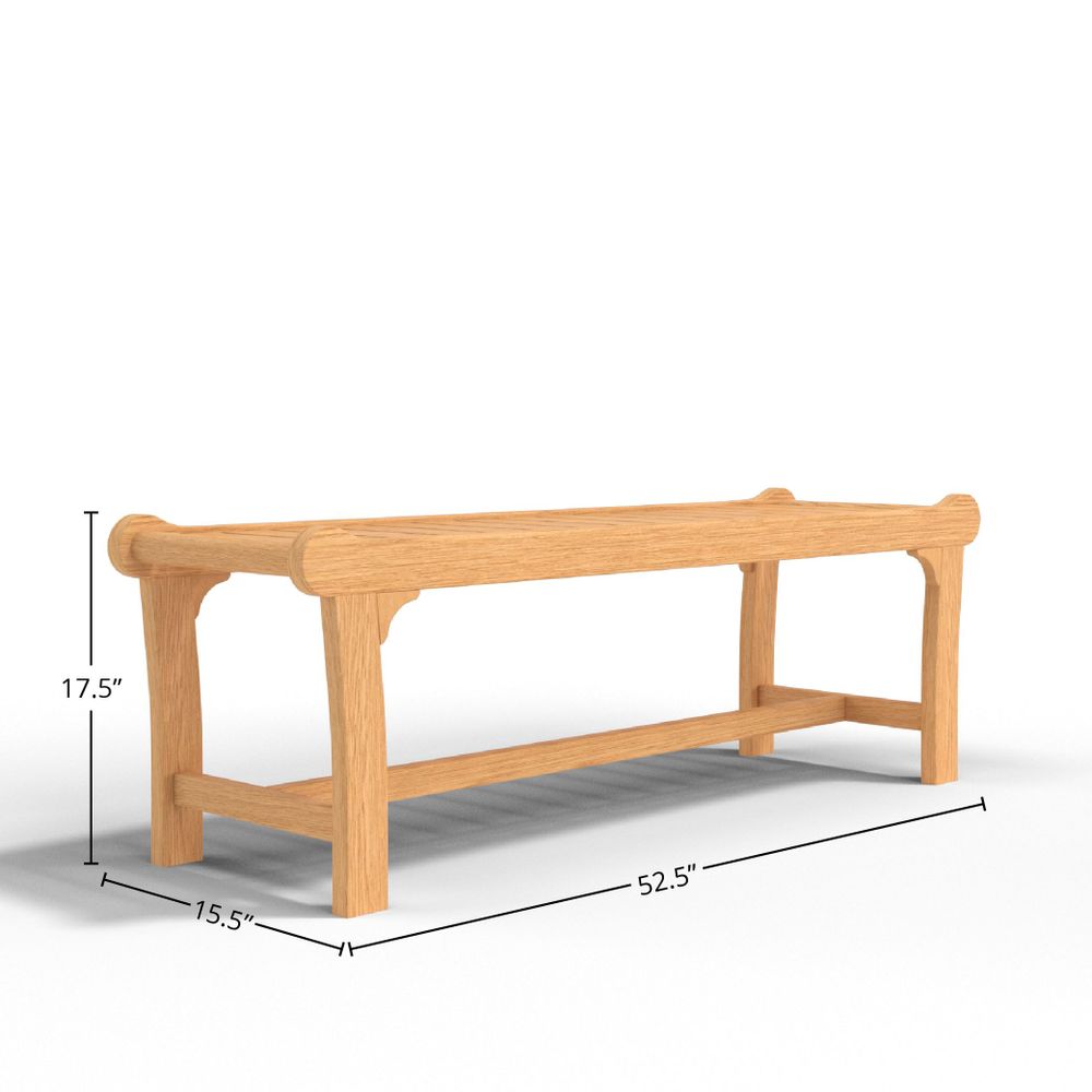 Alcantara Teak Bench - Wisteria