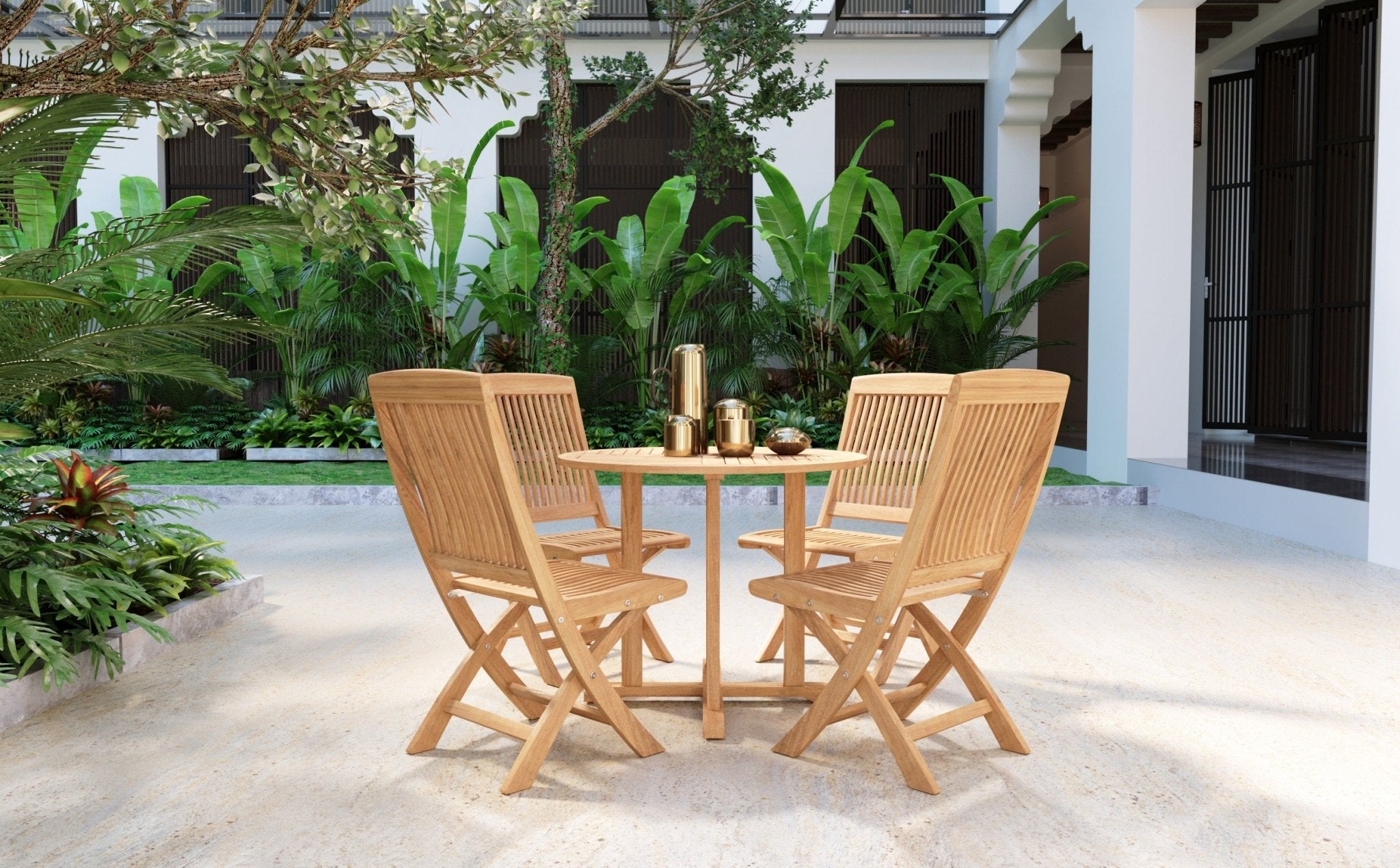 Lysandra Teak Folding Chair - Wisteria