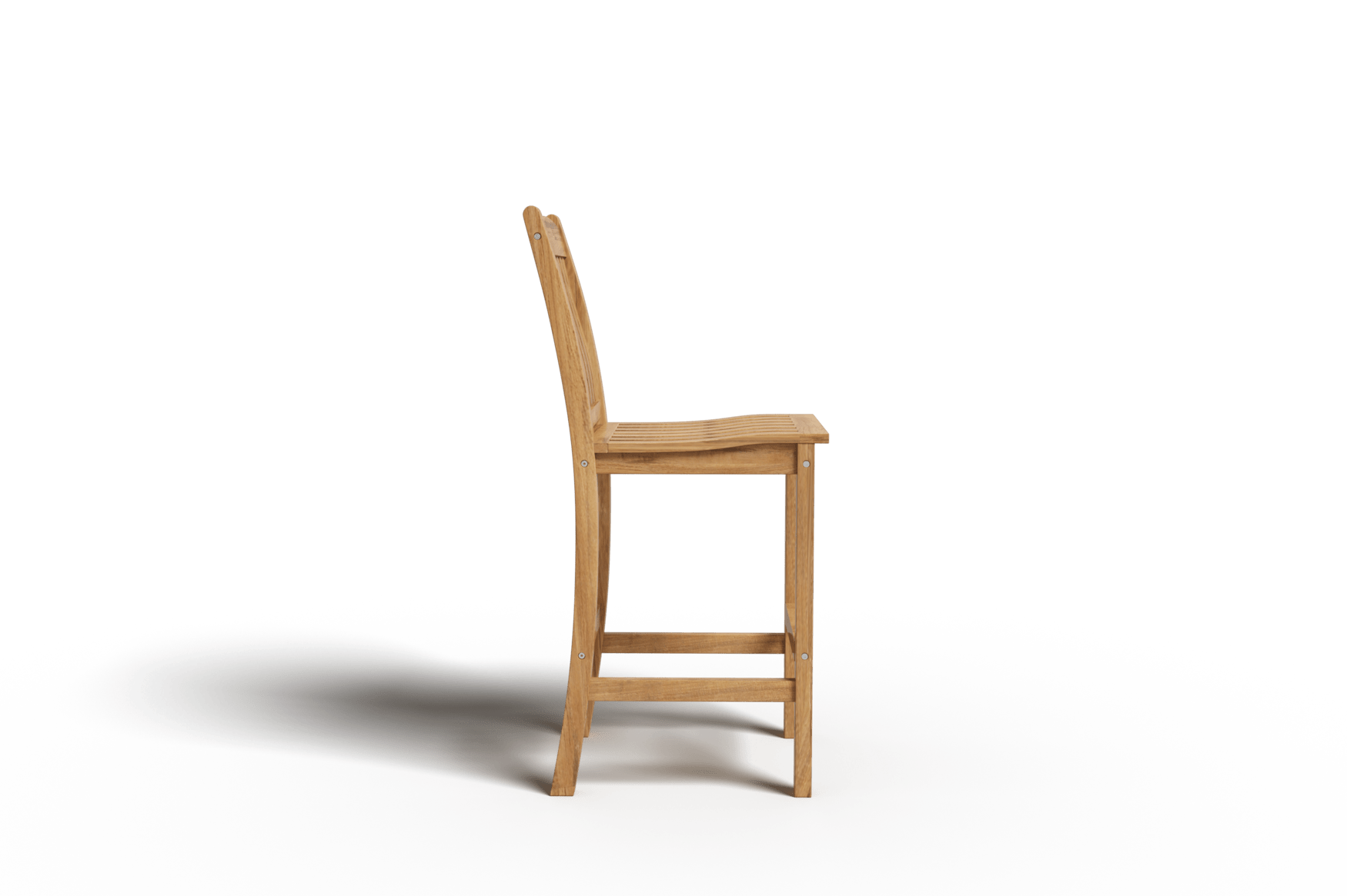 Oristano Teak Slatted Barstool - Wisteria