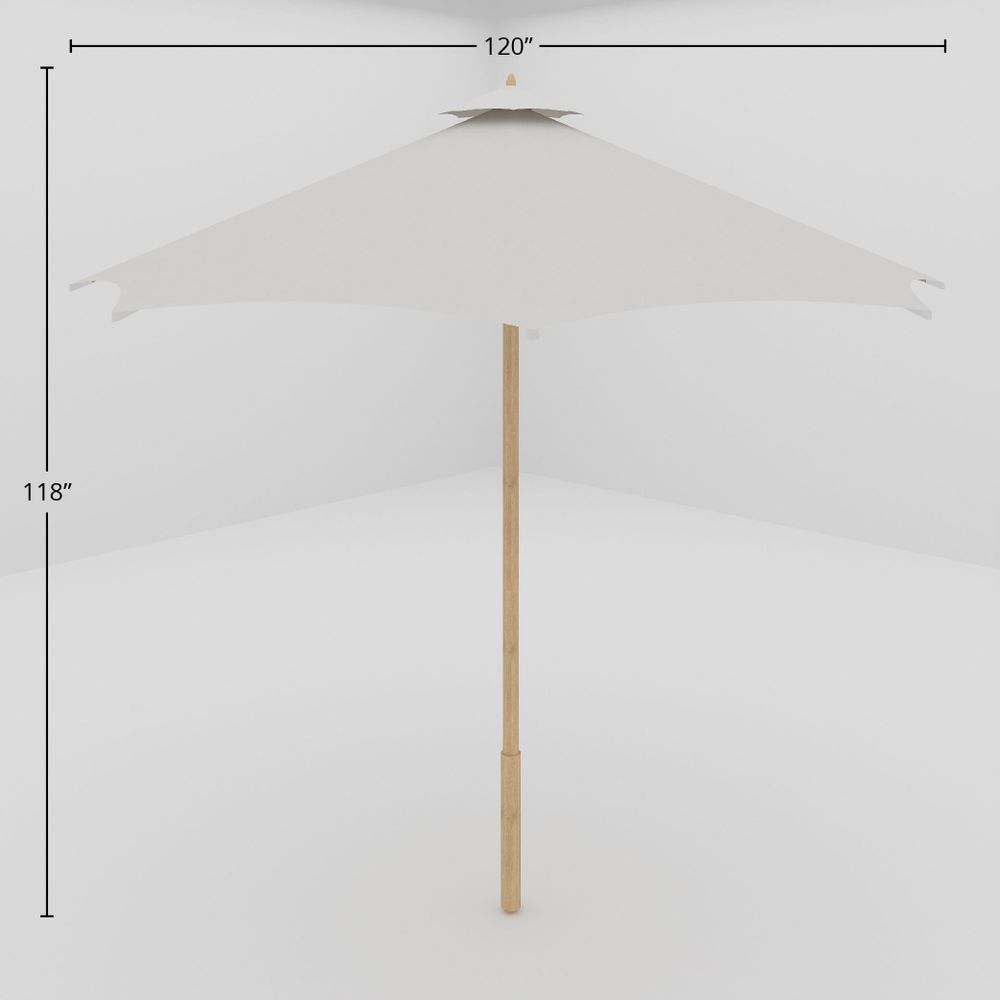 Solvienne Teak Patio Umbrella - Wisteria