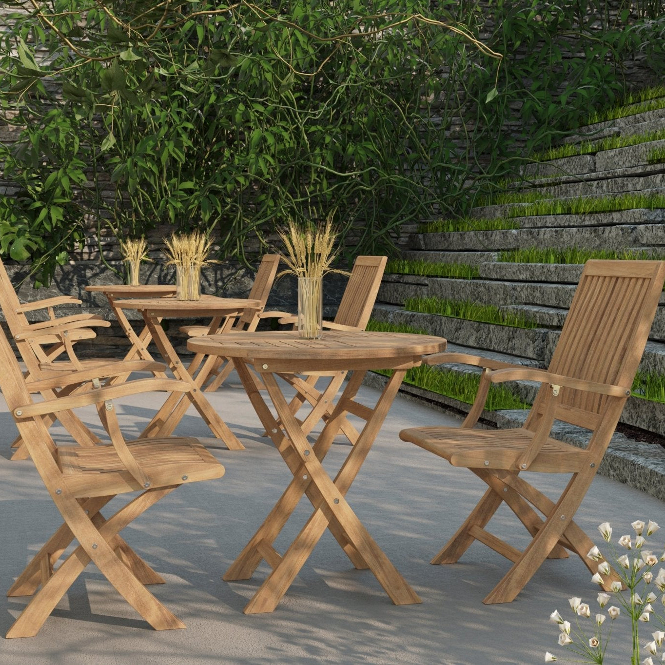 Aylann Teak Bistro Table - Wisteria