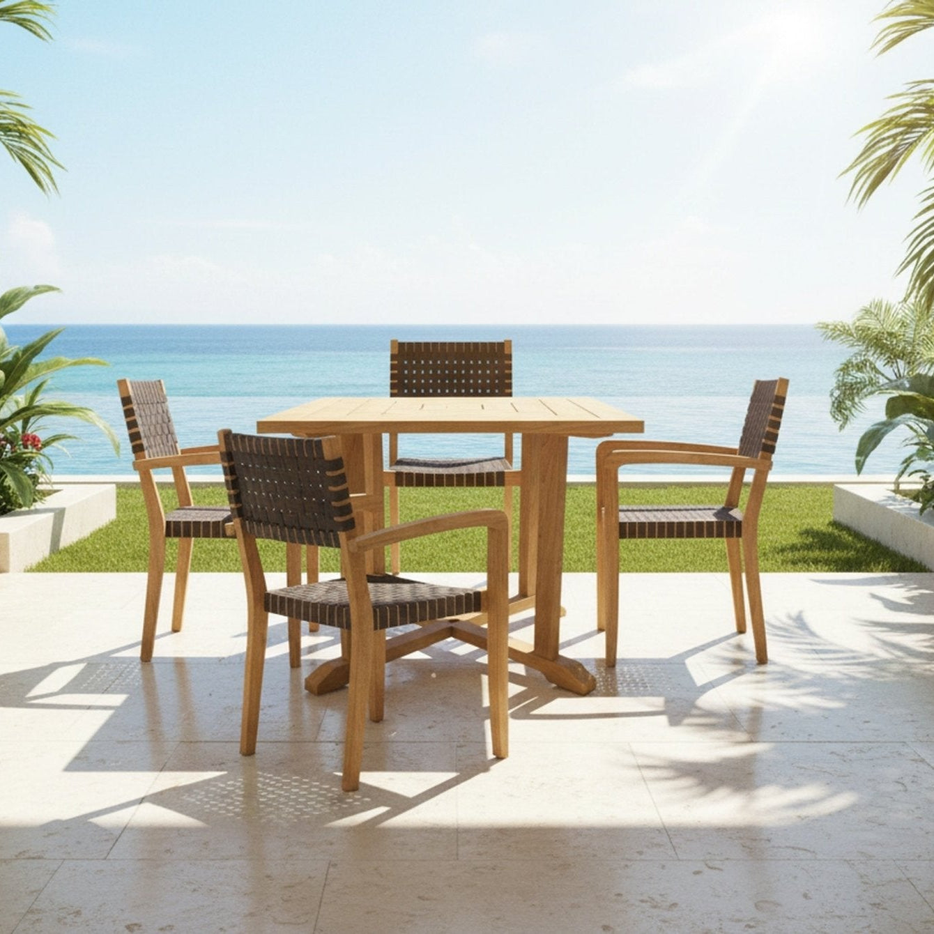 Monteluce Teak Dining Table - Wisteria