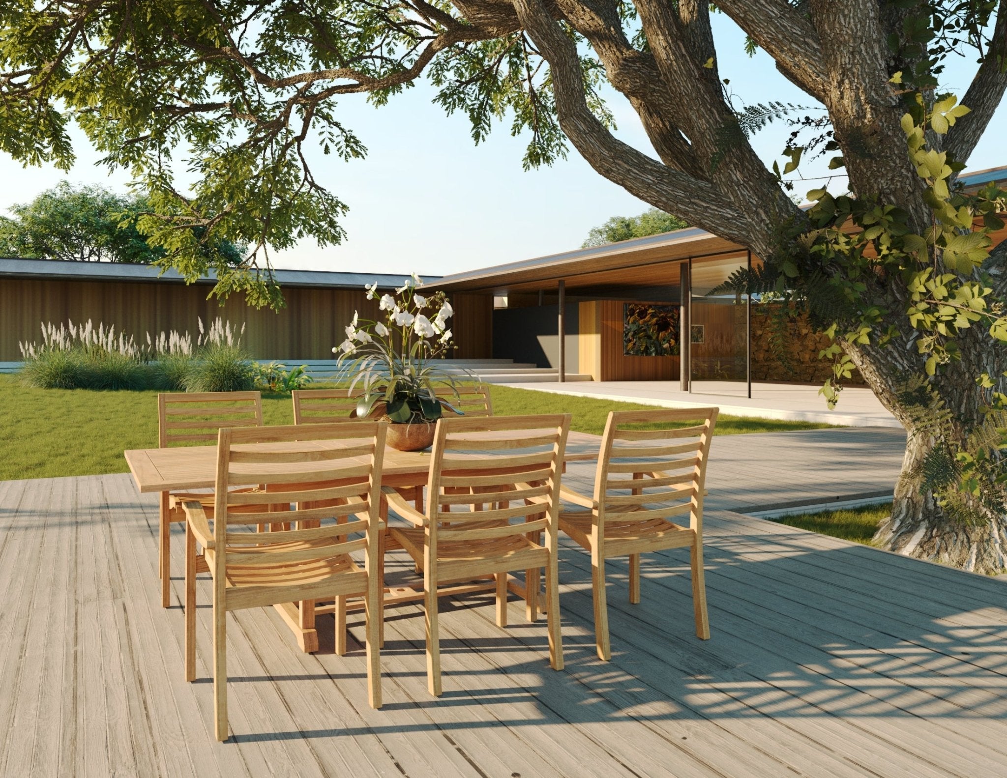 Cadrien Teak Extendable Table - Wisteria