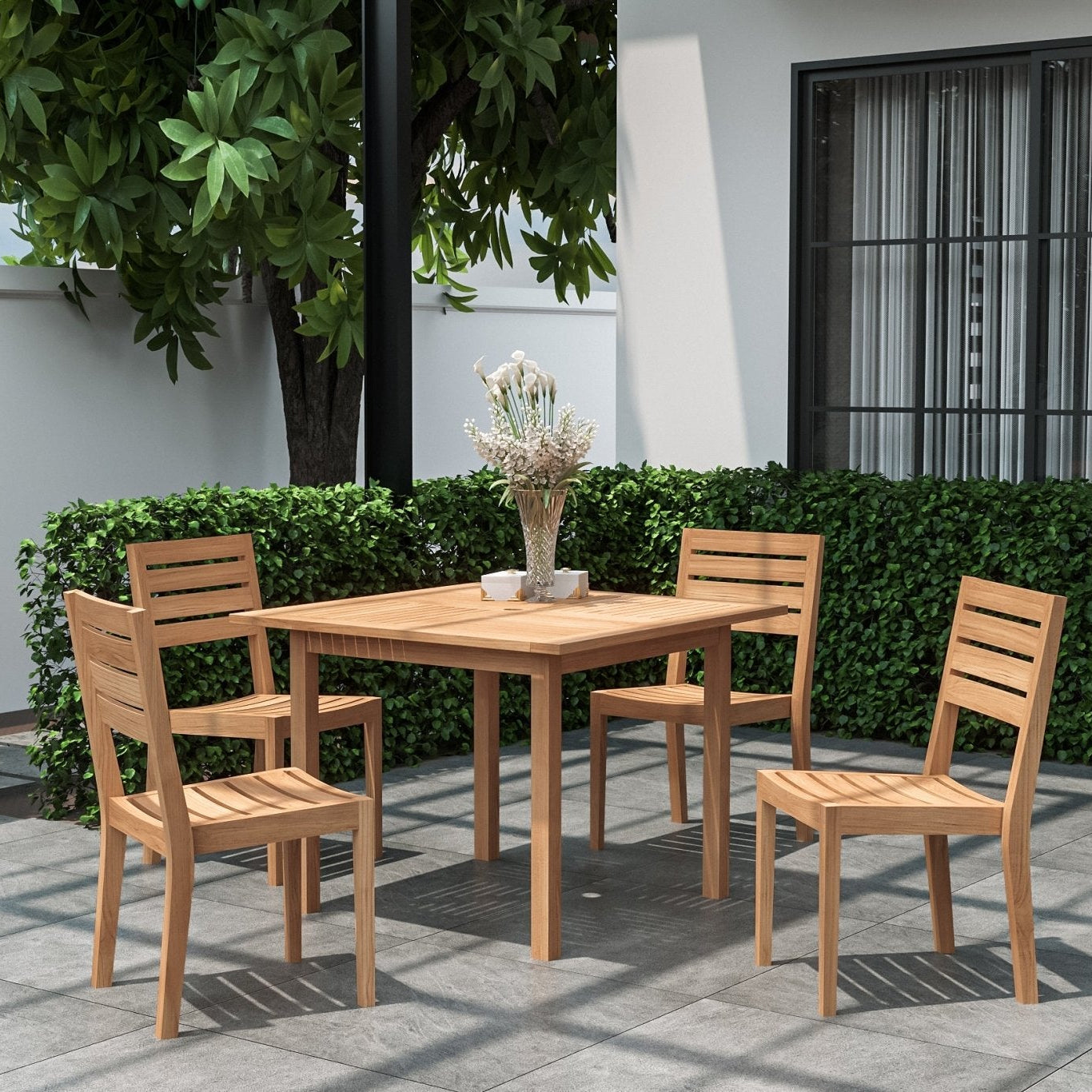 Torvane Teak Dining Table - Wisteria