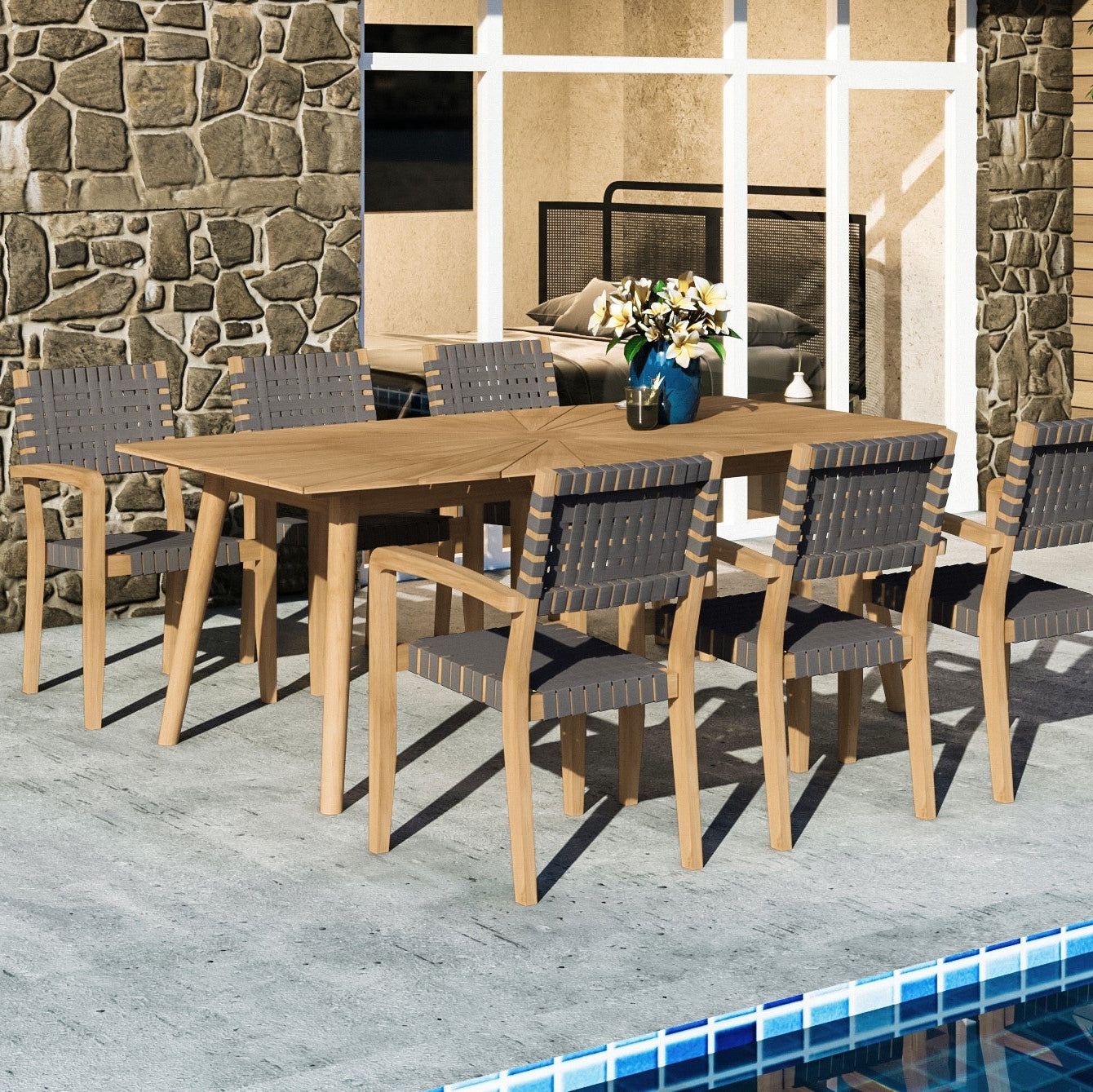 Cadrien Teak Extension Table - Wisteria