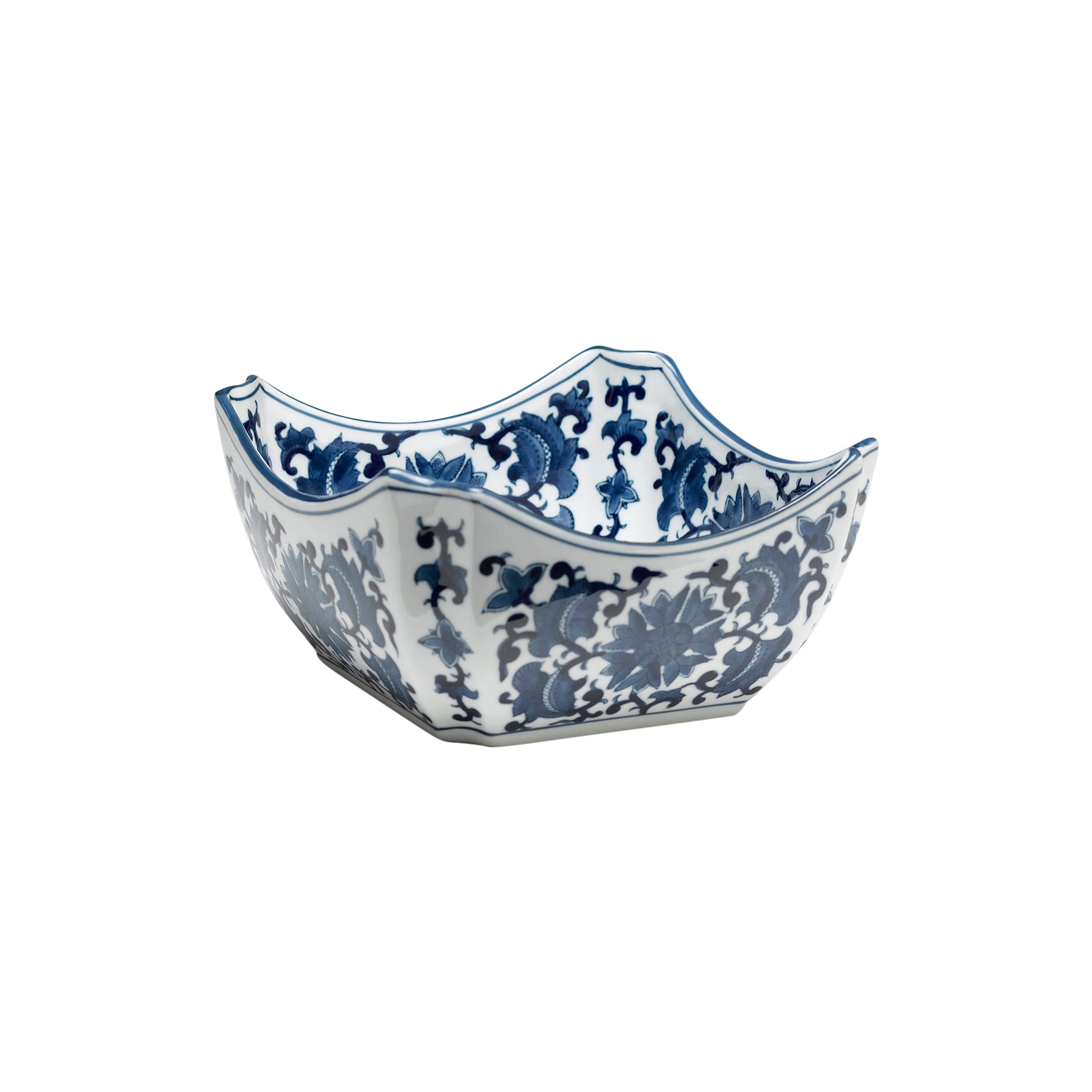 Turpan Porcelain Square Bowl - Wisteria