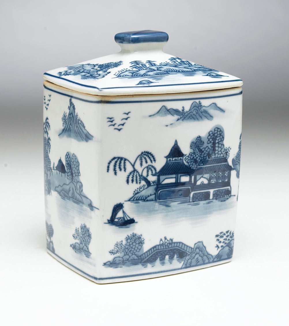 Samarkand Porcelain Willow Canister - Wisteria