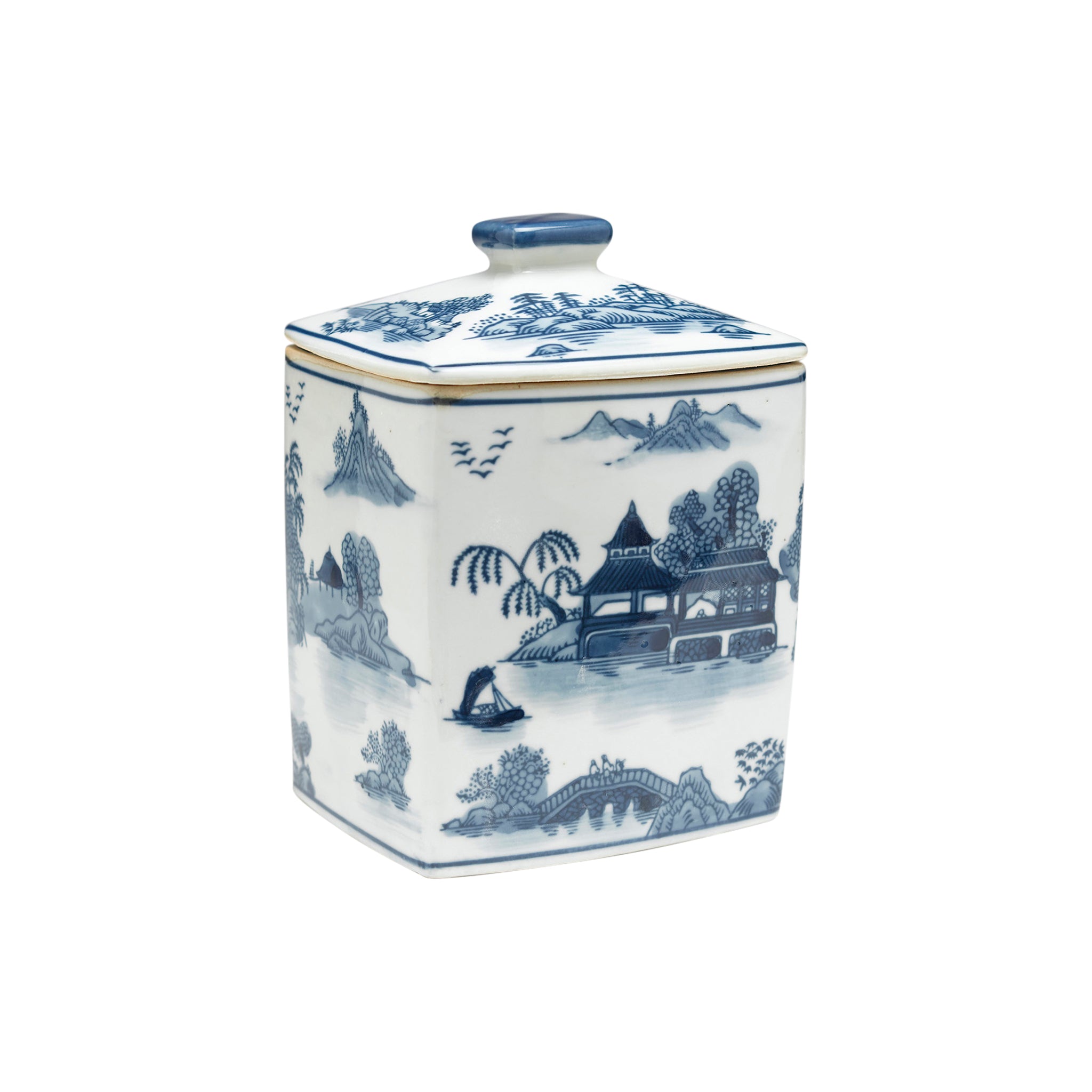 Samarkand Porcelain Willow Canister - Wisteria