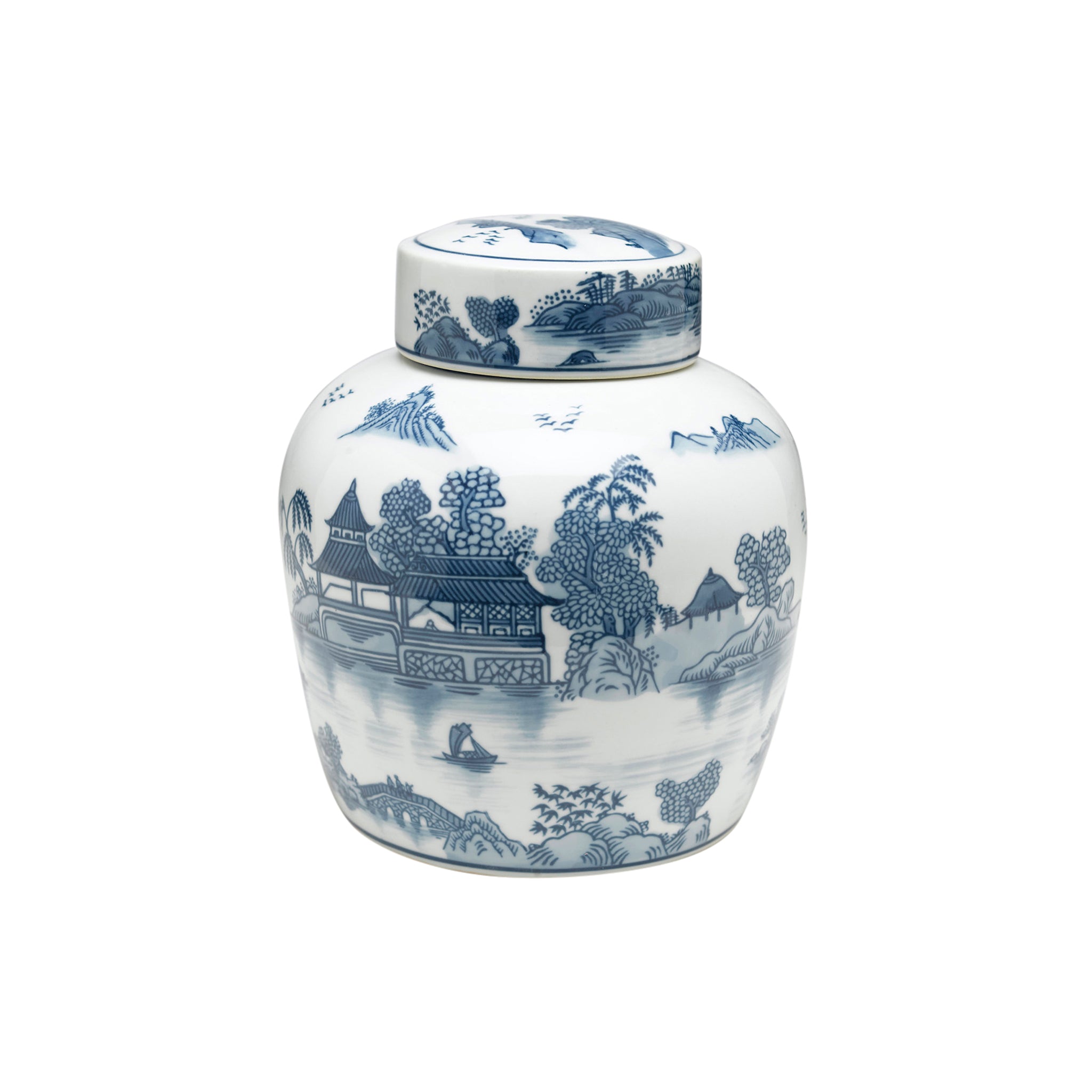 Samarkand Hand Painted Porcelain Jar - Wisteria