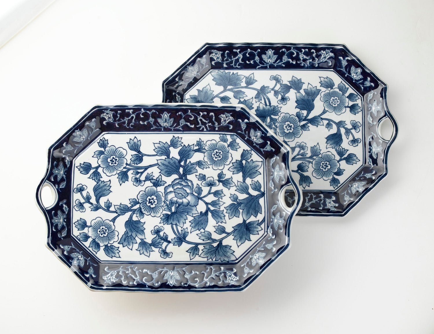 Zeravshan Porcelain Platters - Wisteria