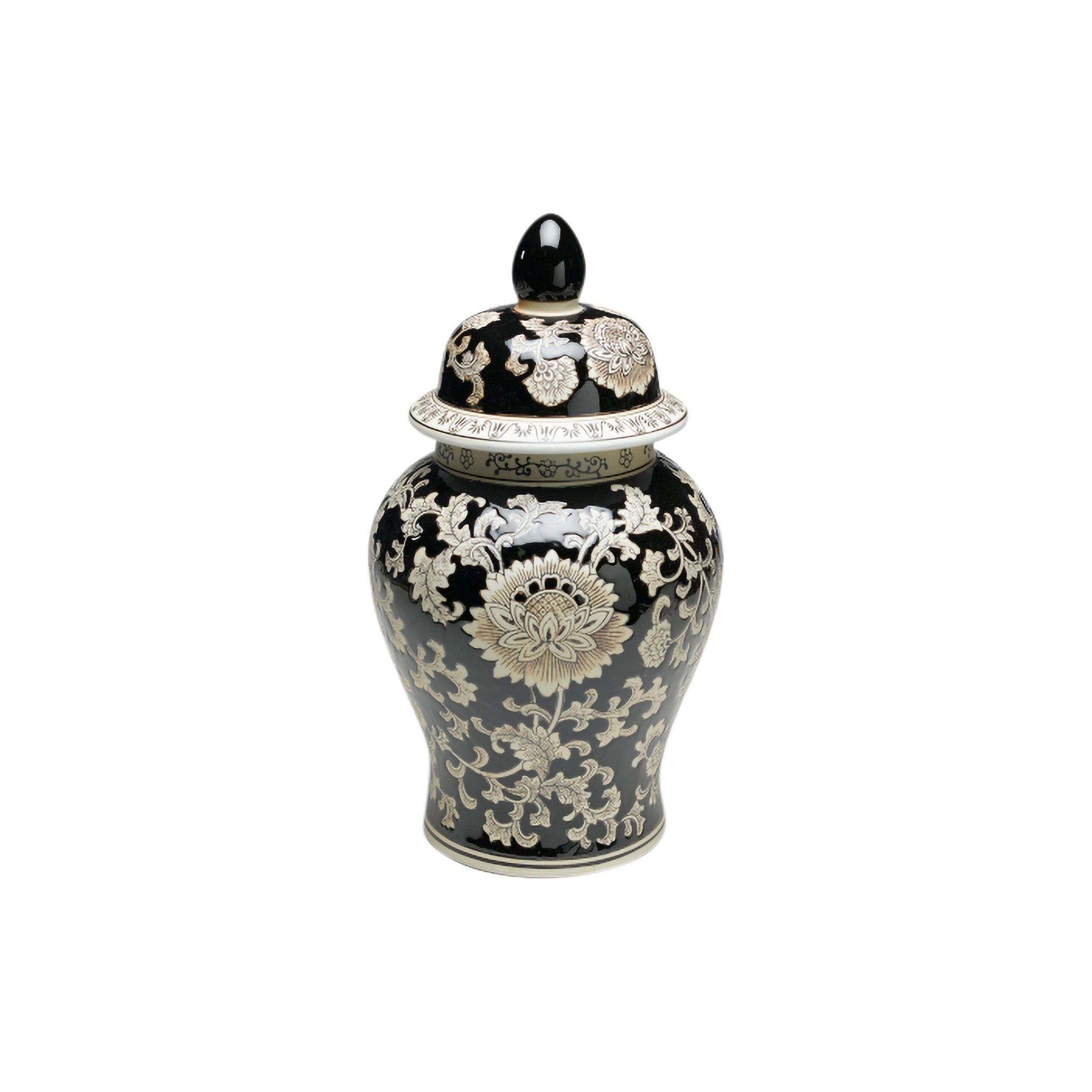 Karakoram Round Porcelain Jar - Wisteria