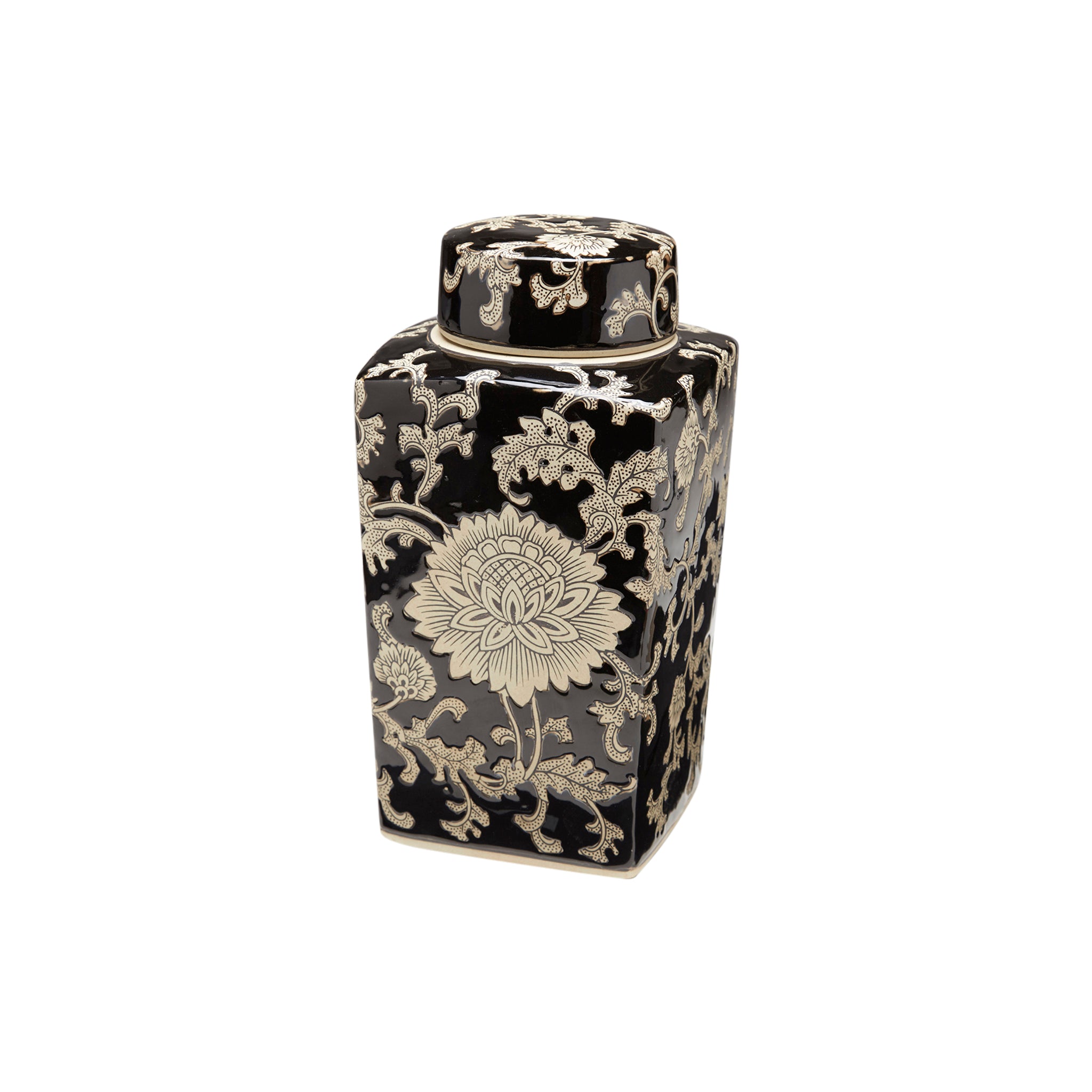 Karakoram Square Porcelain Jar - Wisteria