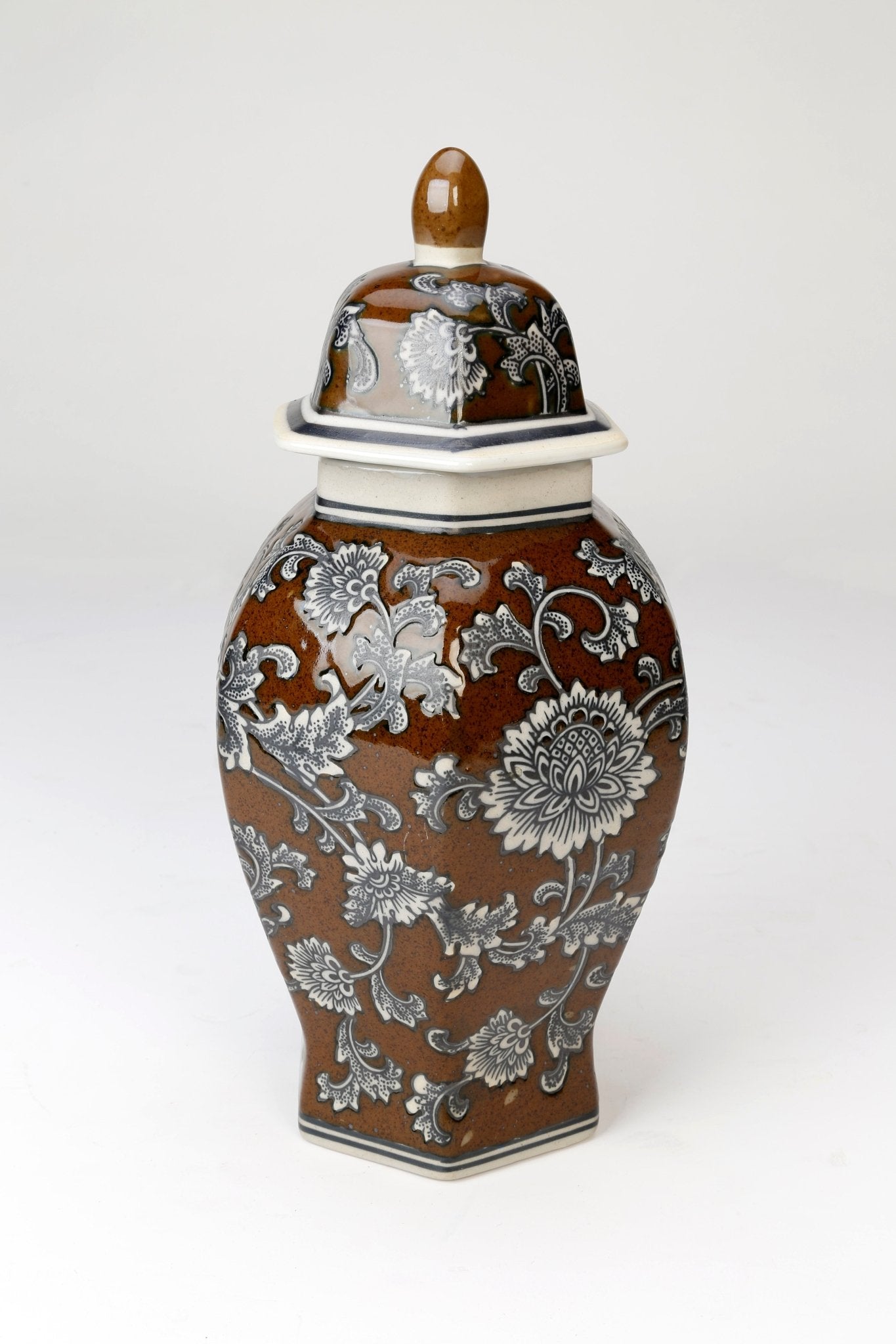 Samarra Porcelain Floral Jar - Wisteria