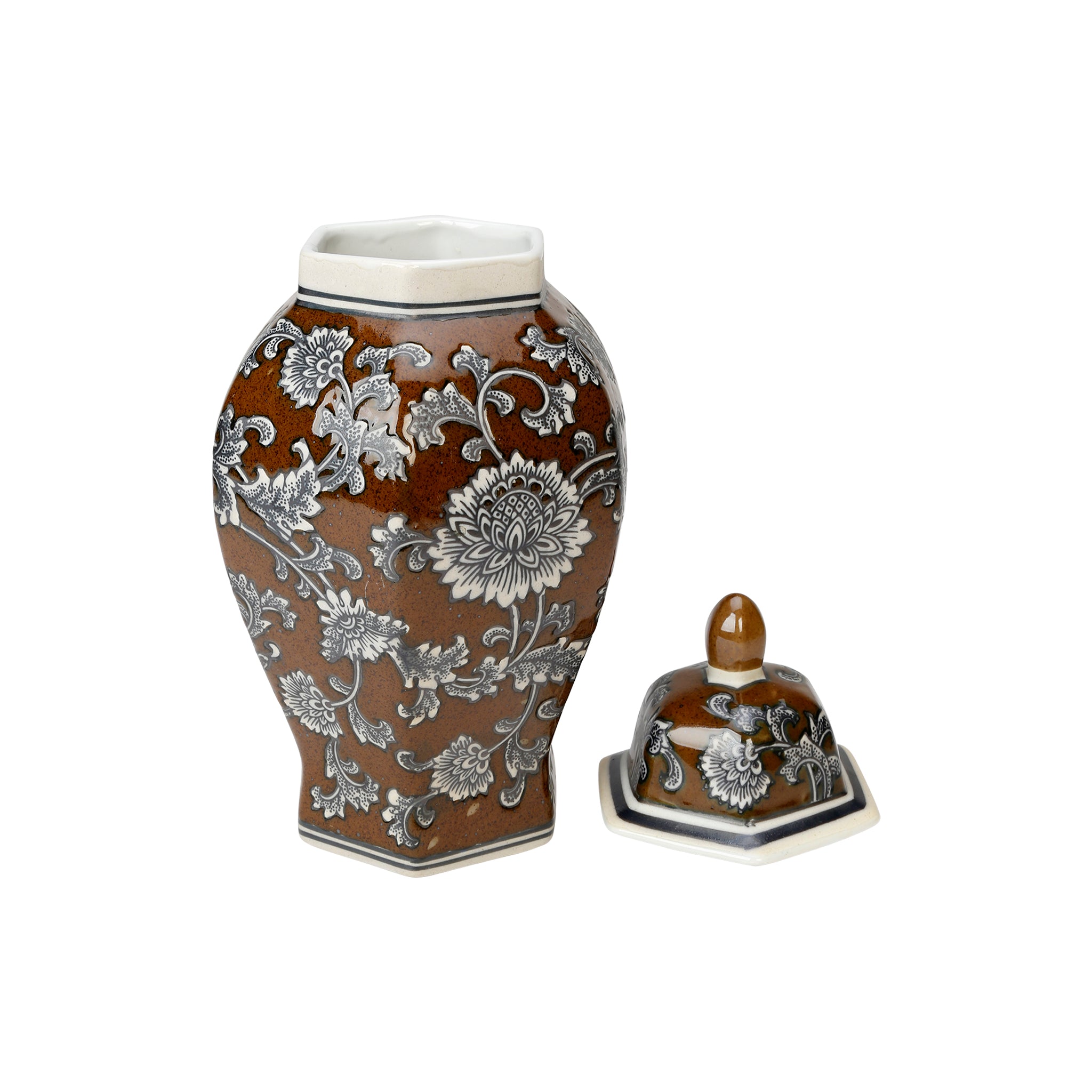 Samarra Porcelain Floral Jar - Wisteria