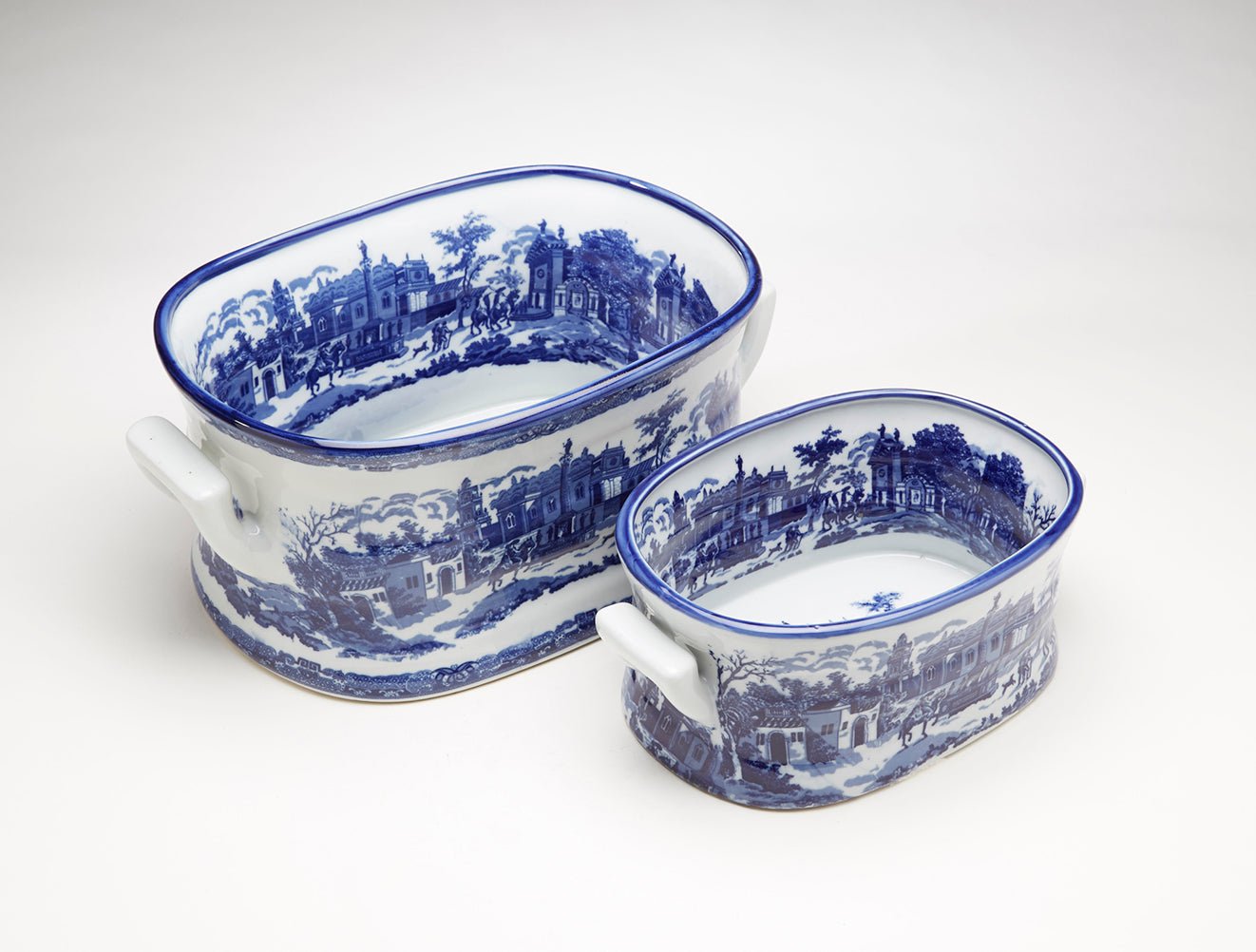 Kutaisi Toile Porcelain Planters - Wisteria