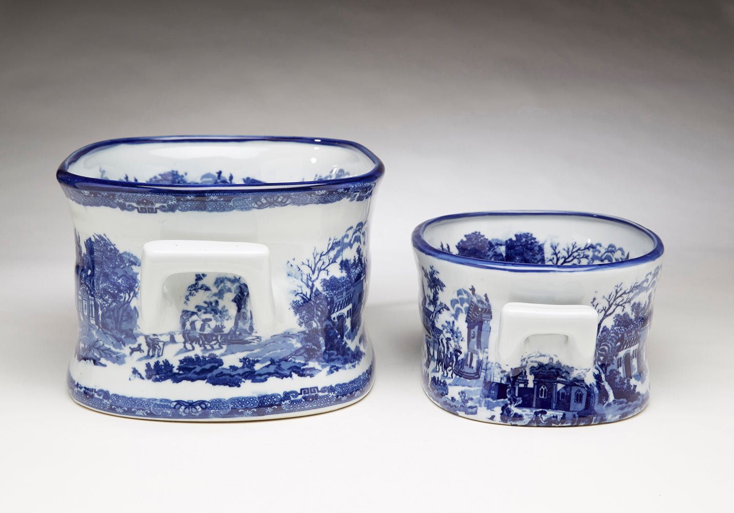 Kutaisi Toile Porcelain Planters - Wisteria