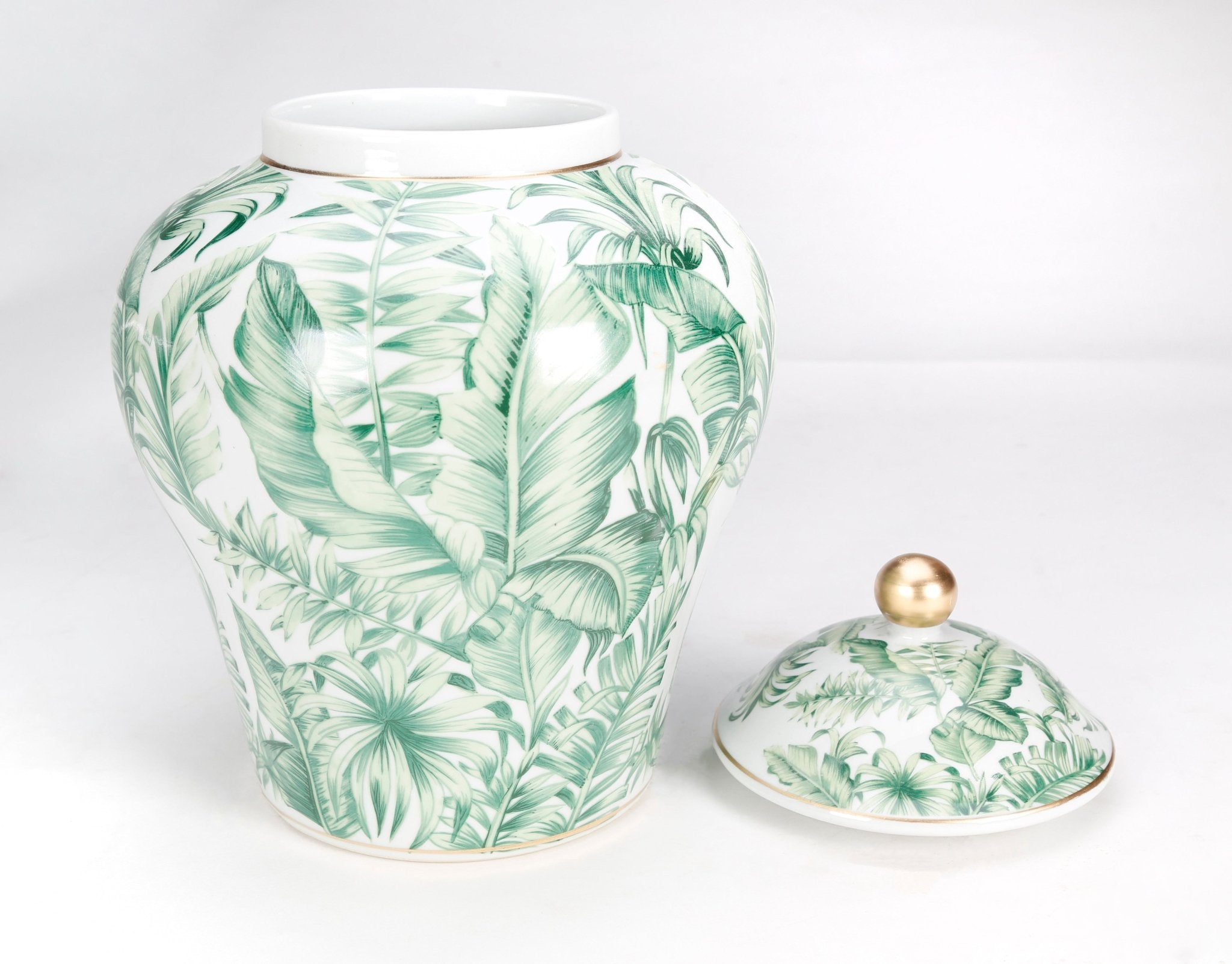 Tamarind Porcelain Palm Canister - Wisteria