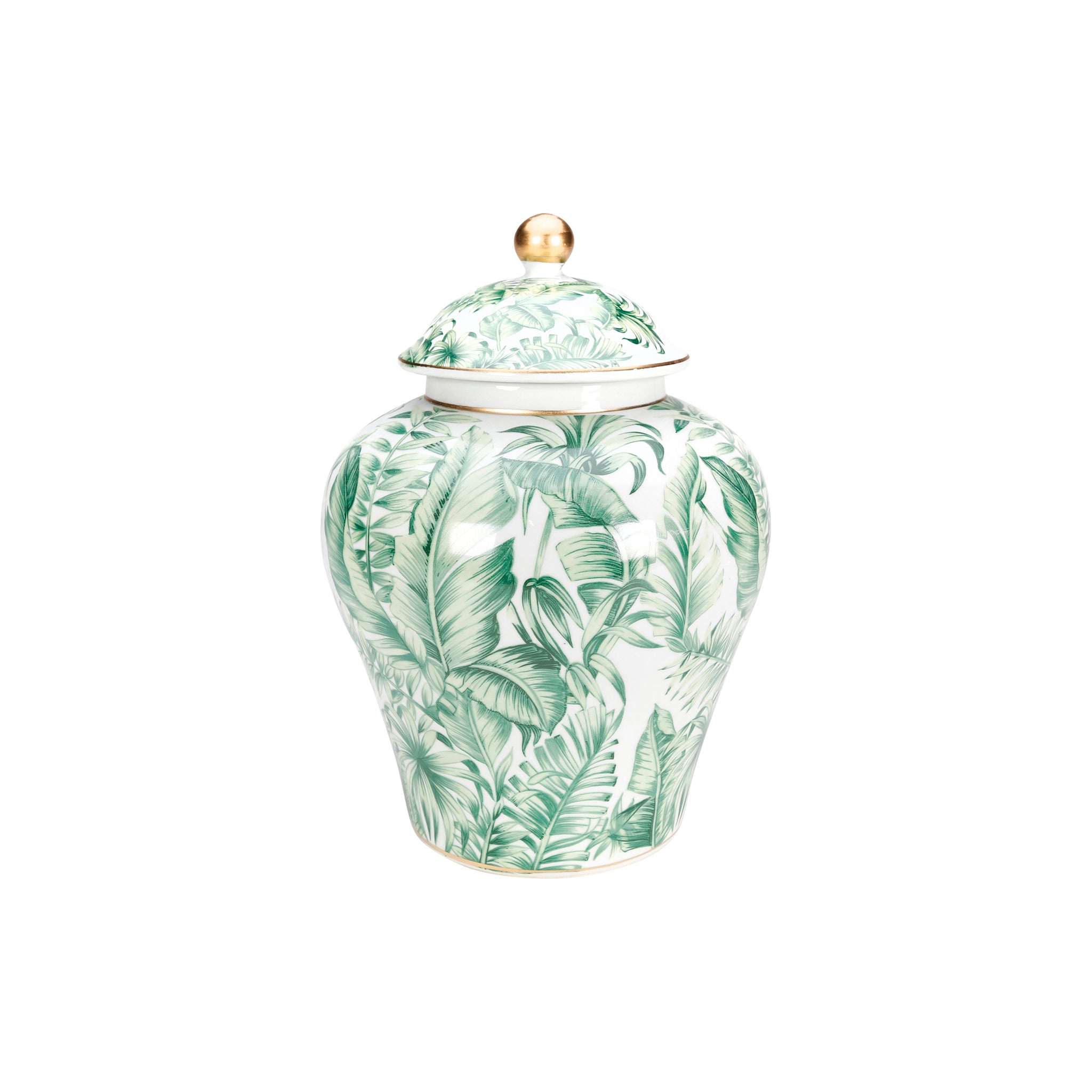 Tamarind Porcelain Palm Canister - Wisteria