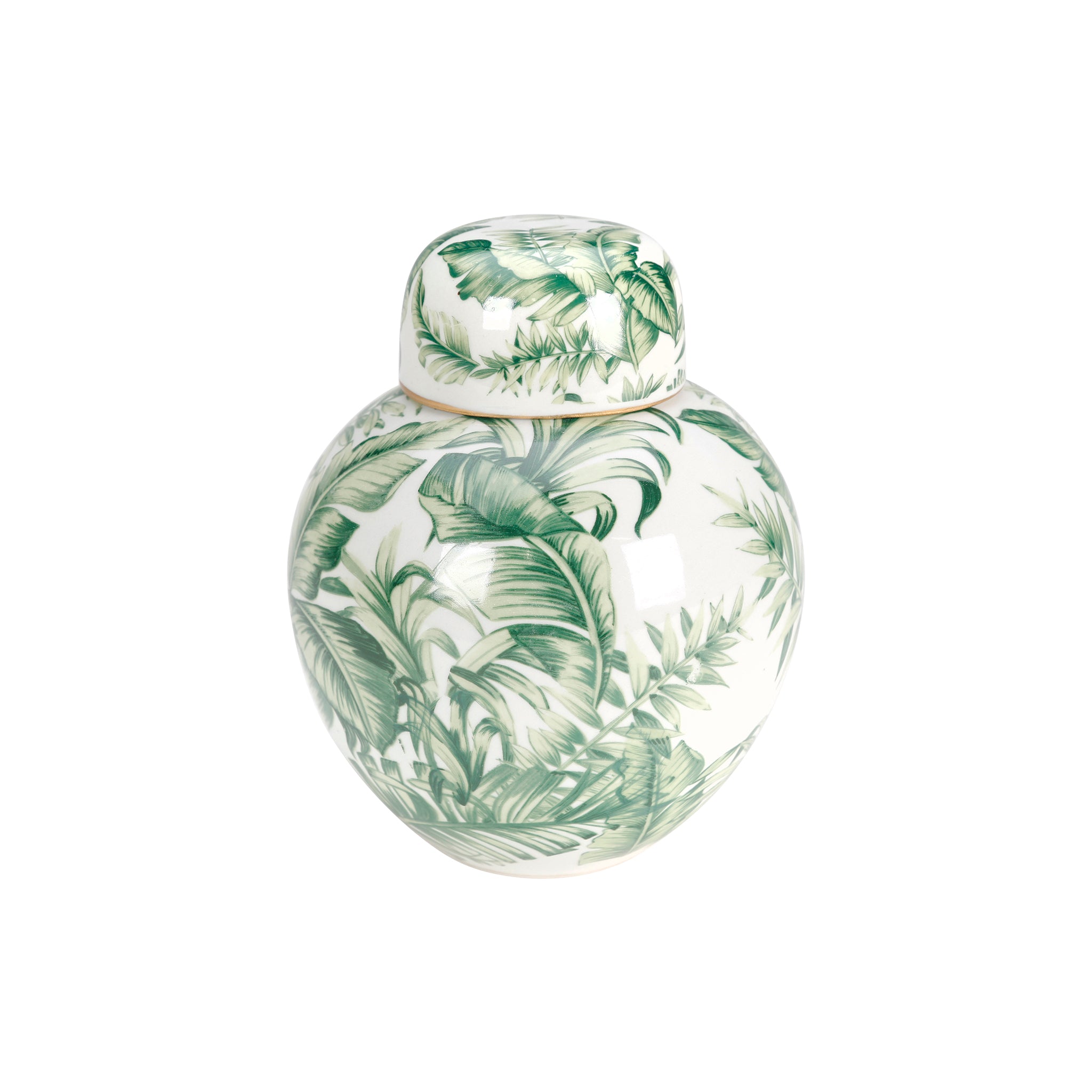 Tamarind Porcelain Palm Ginger Jar - Wisteria