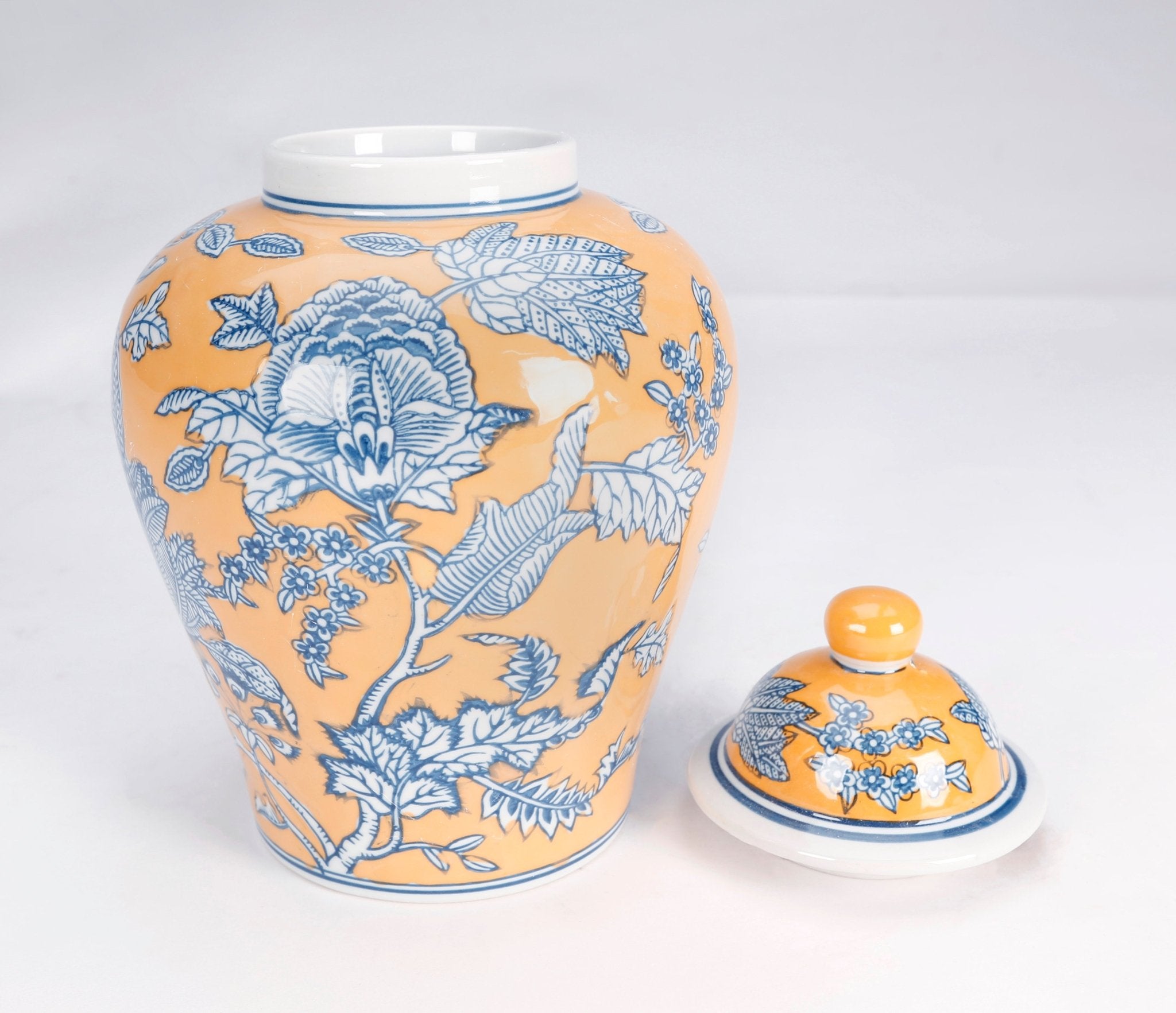 Marigold Porcelain Floral Jar - Wisteria