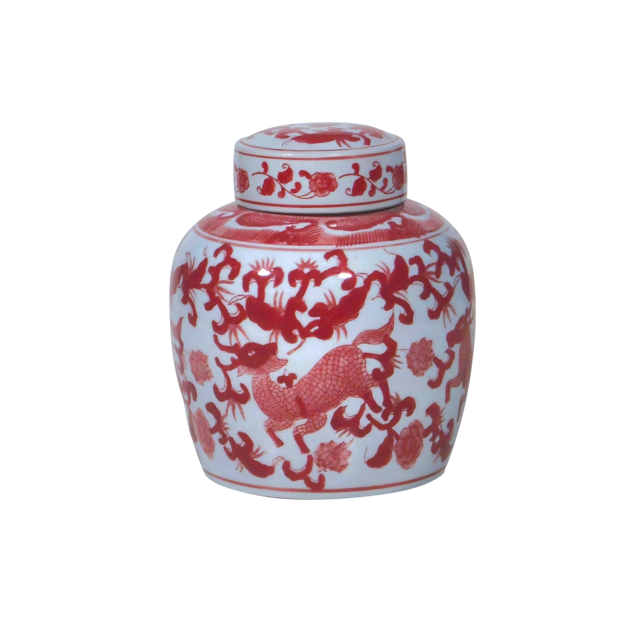 Ardahan Porcelain Qilin Canister - Wisteria