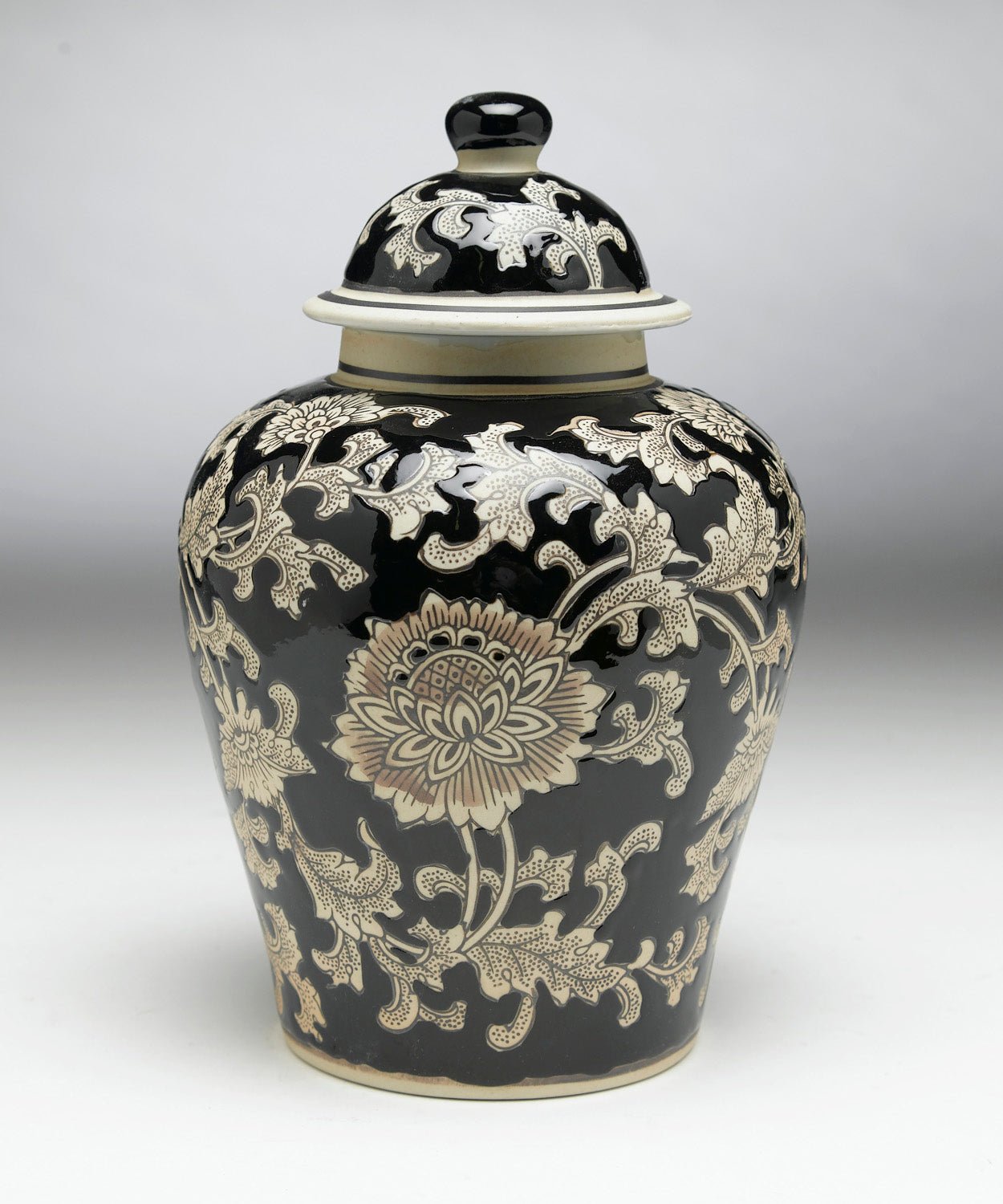Karakoram Porcelain Ginger Jar - Wisteria