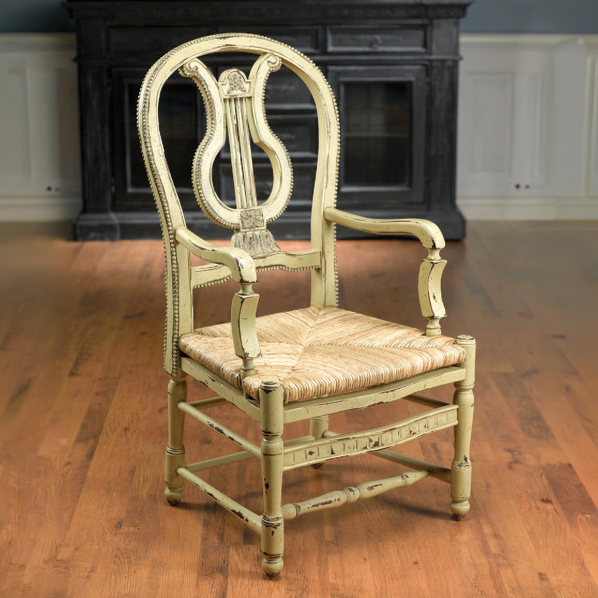 Merriton Lyre Rattan Armchair